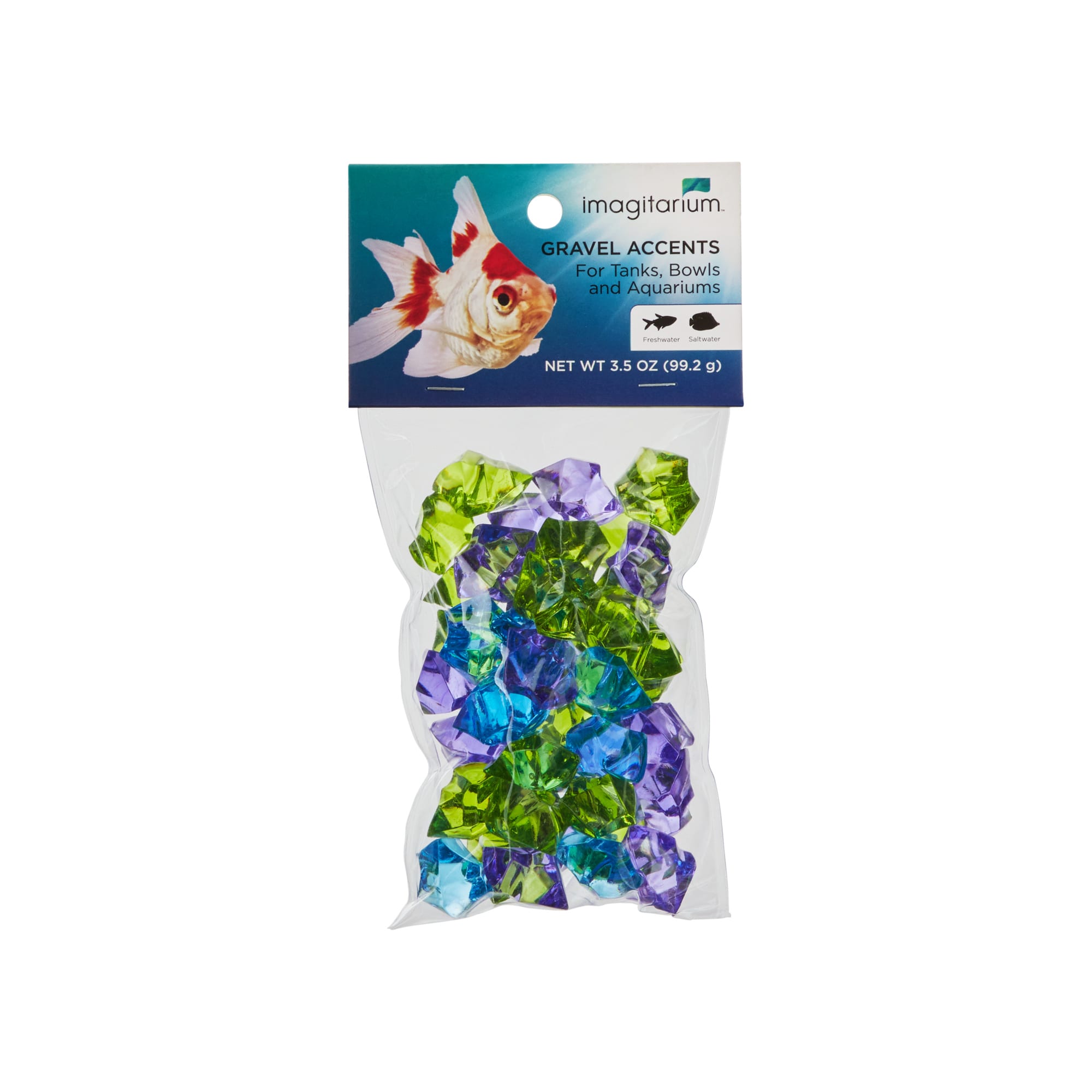 Imagitarium Chrome Blue Jewel Aquarium Gravel Accent Mix 35 Oz Petco