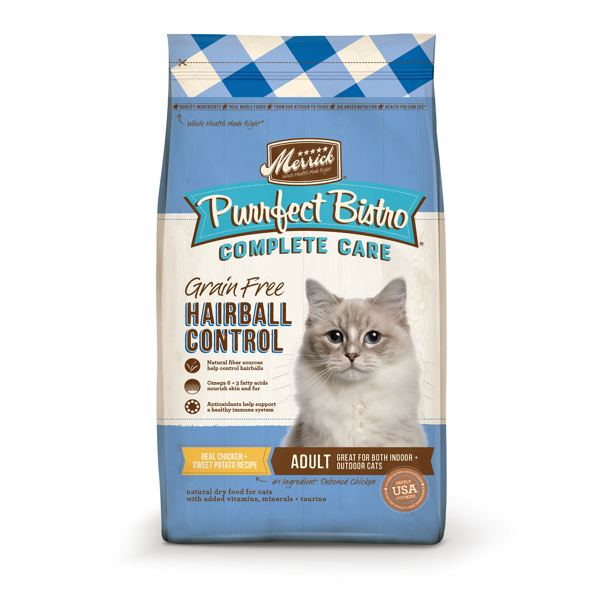 Merrick Purrfect Bistro Complete Care Grain Free Hairball Control 