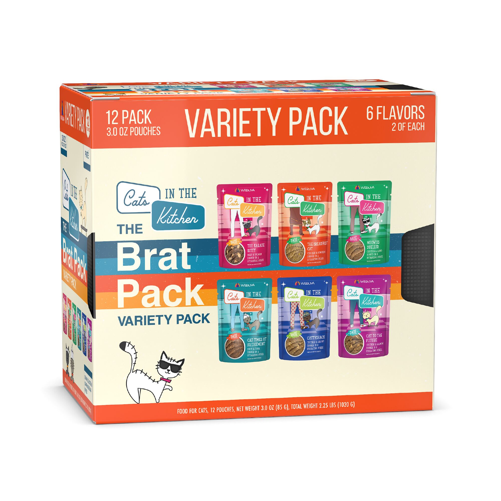 Cats in the Kitchen Slide n Serve Pate The Brat Pack Variety Pack