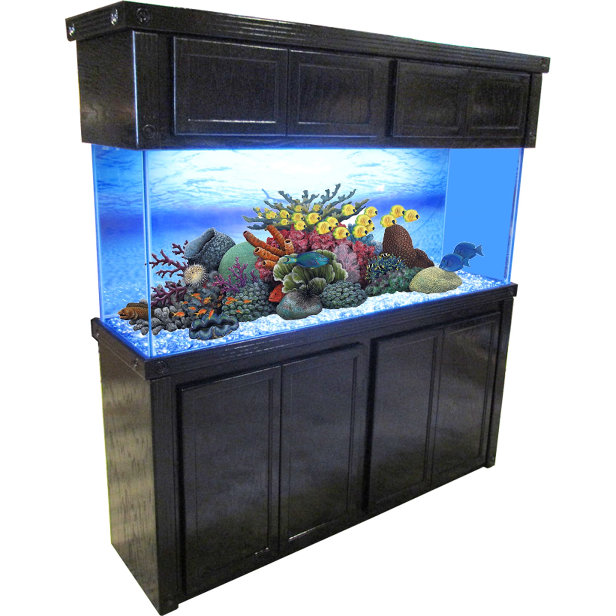 R J Enterprises 72x18 Black Oak Empire Tall Reef Cabinet And