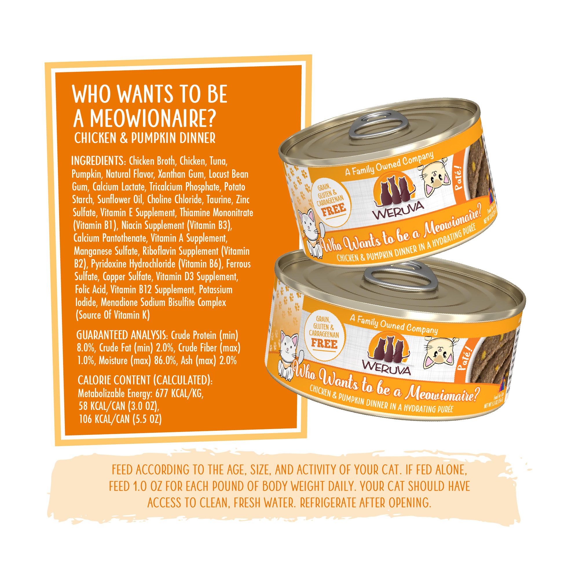 Weruva Pate Who Wants to be a Meowionaire Chicken Pumpkin