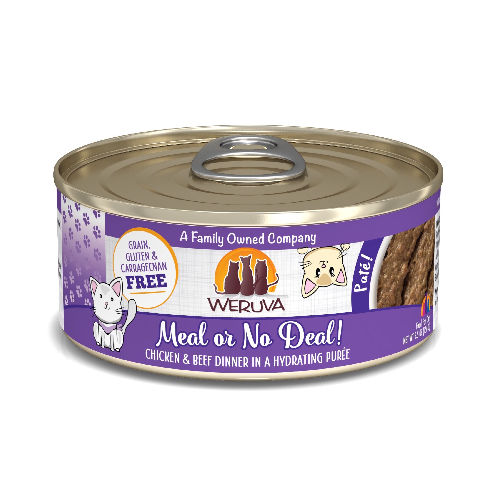 Weruva Classic Cat Paté, Meal or No Deal! with Chicken & Beef, 5.5oz Can (Pack of 8) (B07KNF5CXF)