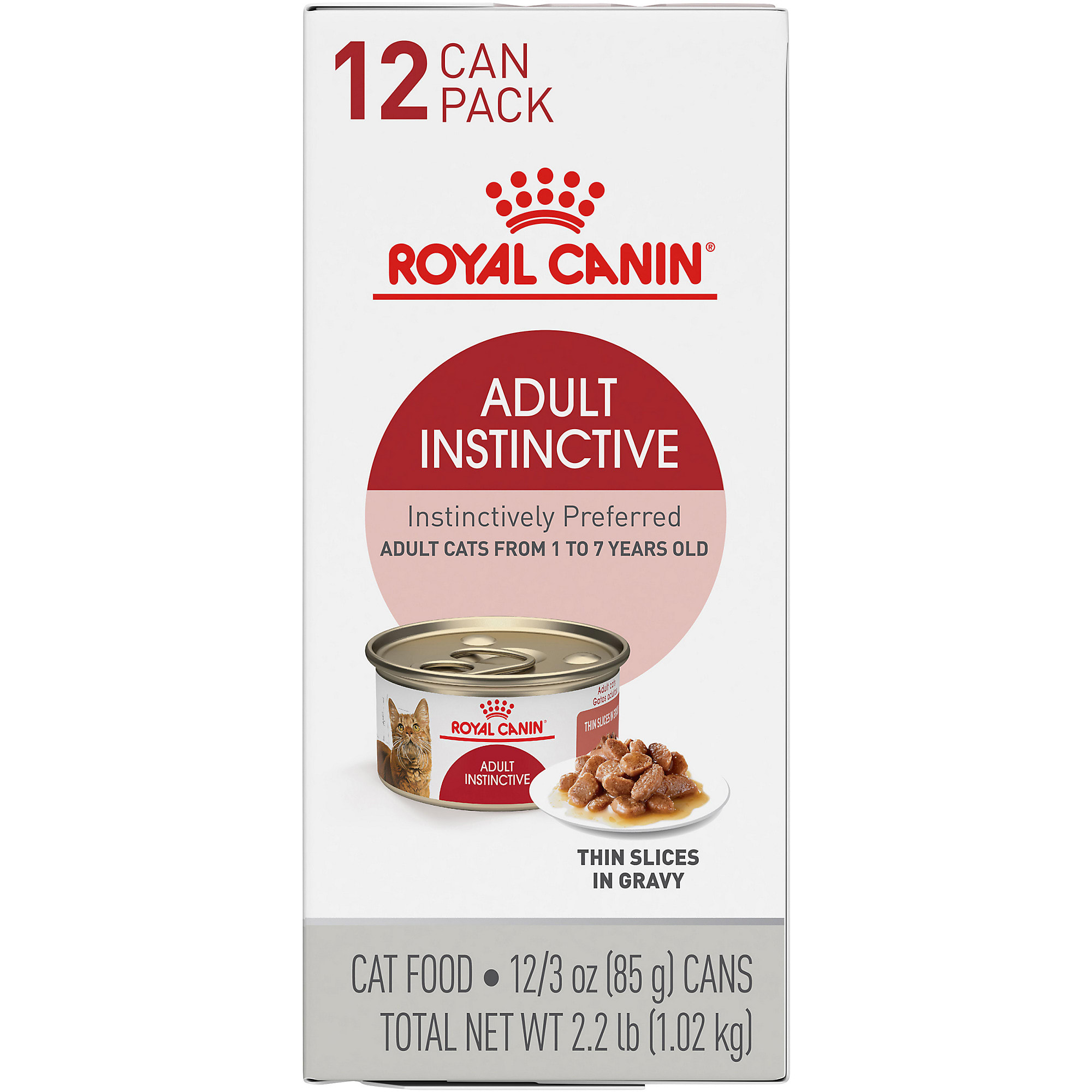 Royal Canin Adult Instinctive Thin Slices in Gravy Wet Cat Food Multipack 3 oz. Count of 12