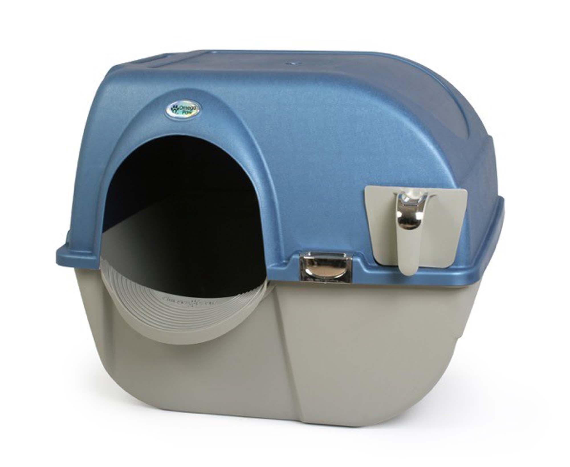 Omega Paw Easy Fill Roll N Clean No Scoop Self Cleaning Cat Litter Box,  Gray & Reviews