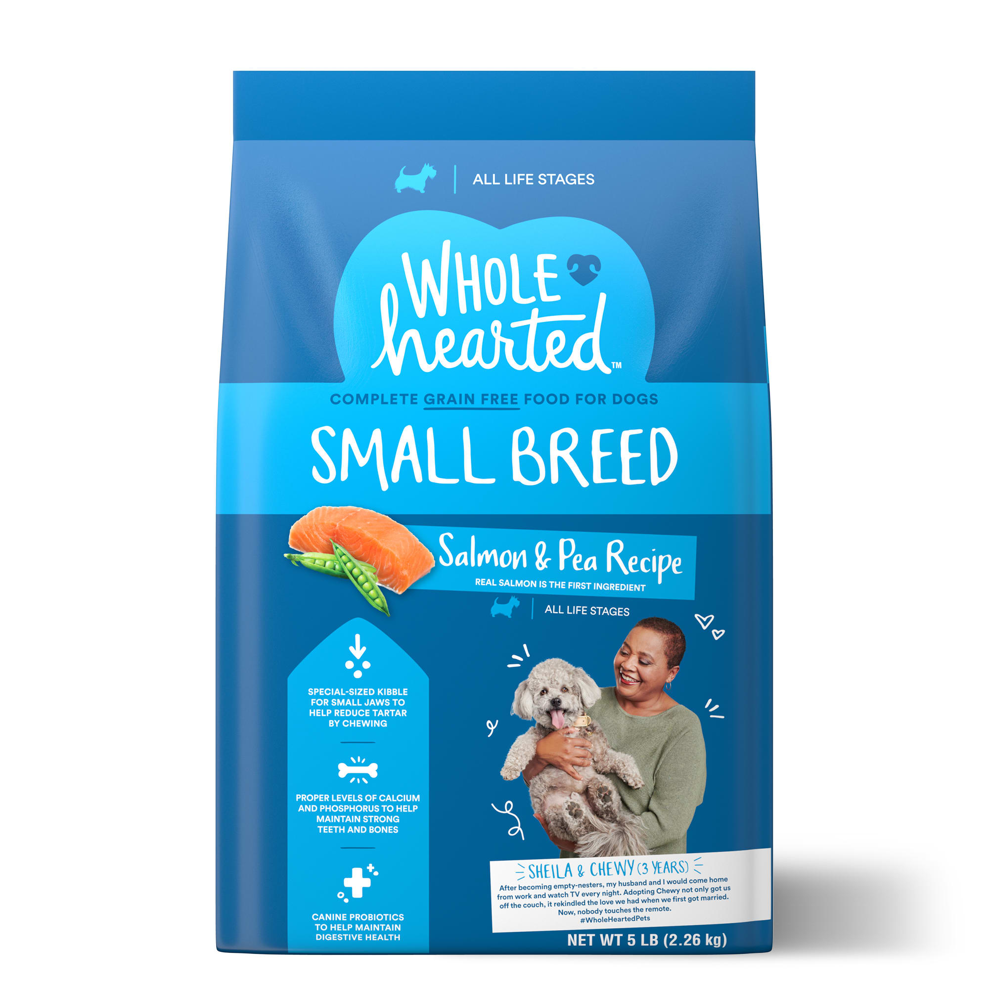 WholeHearted Grain Free Small Breed Salmon and Pea Recipe Dry Dog Food