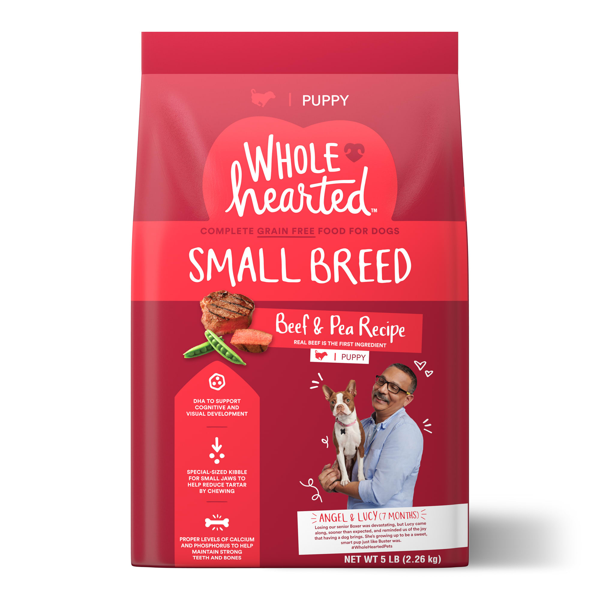 Wholehearted Grain Free Small Breed Beef And Pea Recipe Dry Puppy Food 14 Lbs Petco