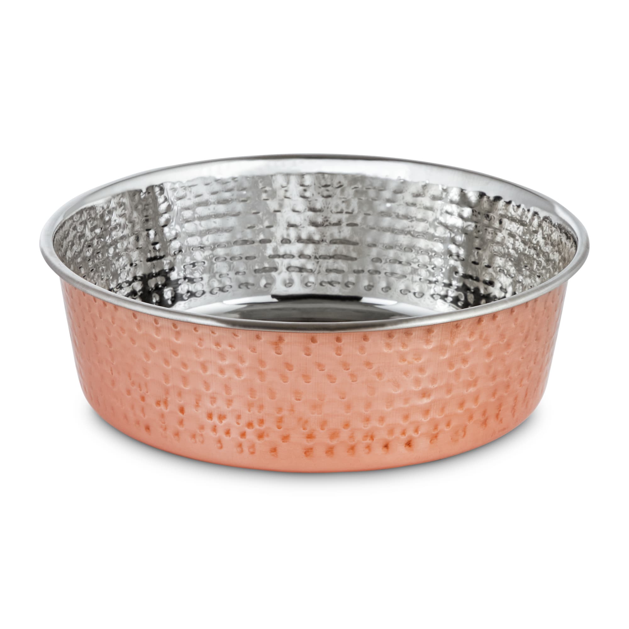 Hammered Stainless-Steel Dog Bowl 