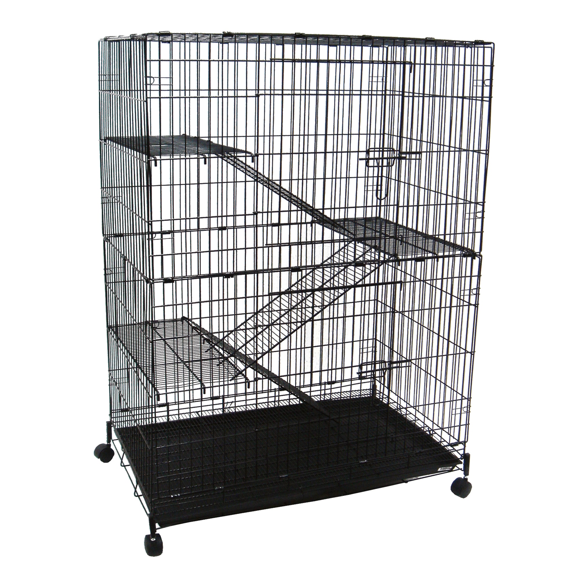 YML 4 Level Black Small Animal Cage, 36" L X 23" W X 52" H Petco