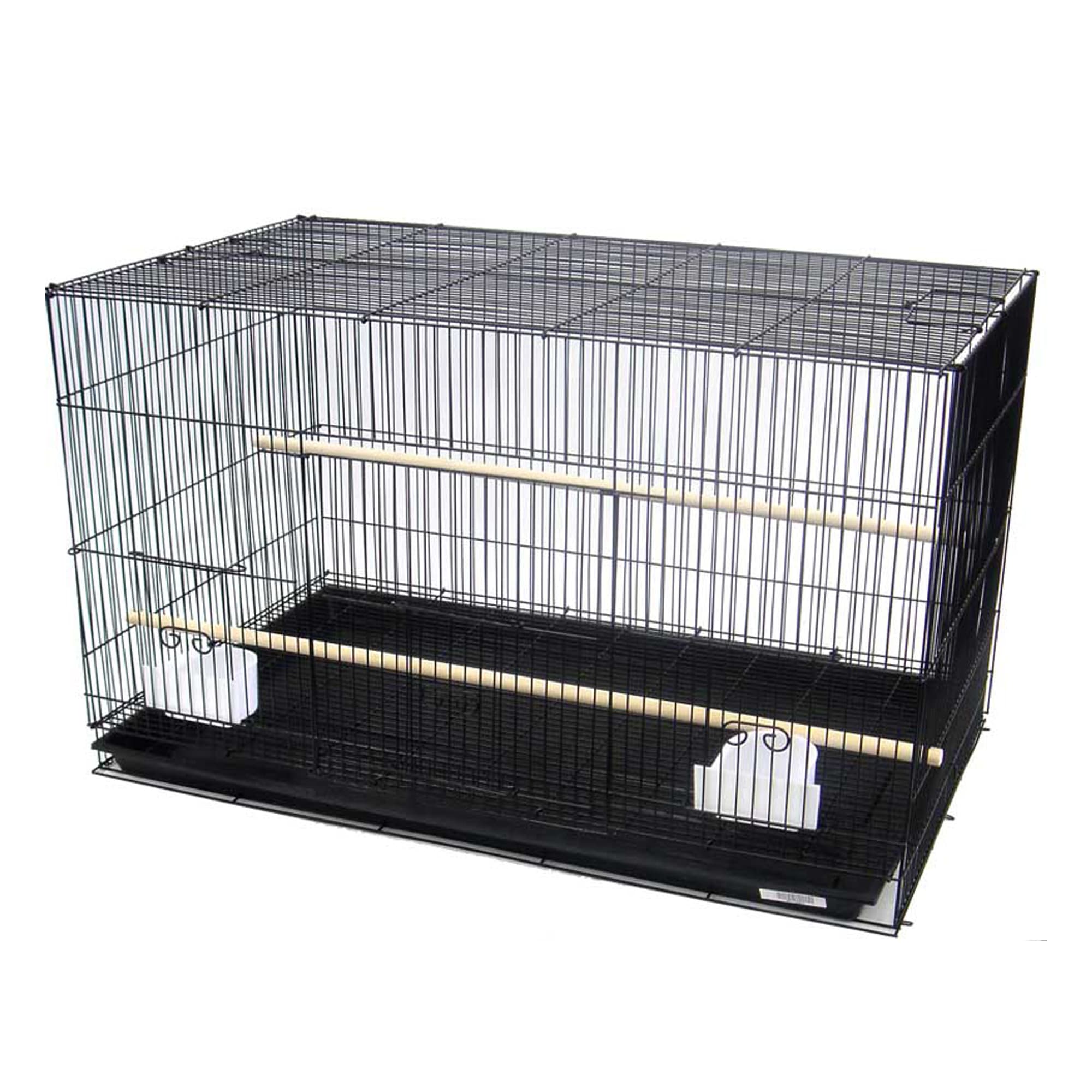Pack of 6 24 x 16 x 16 H inches Small Breeder Breeding Cages with Center Dividers 24 x 16 x 16 H inches, Black 