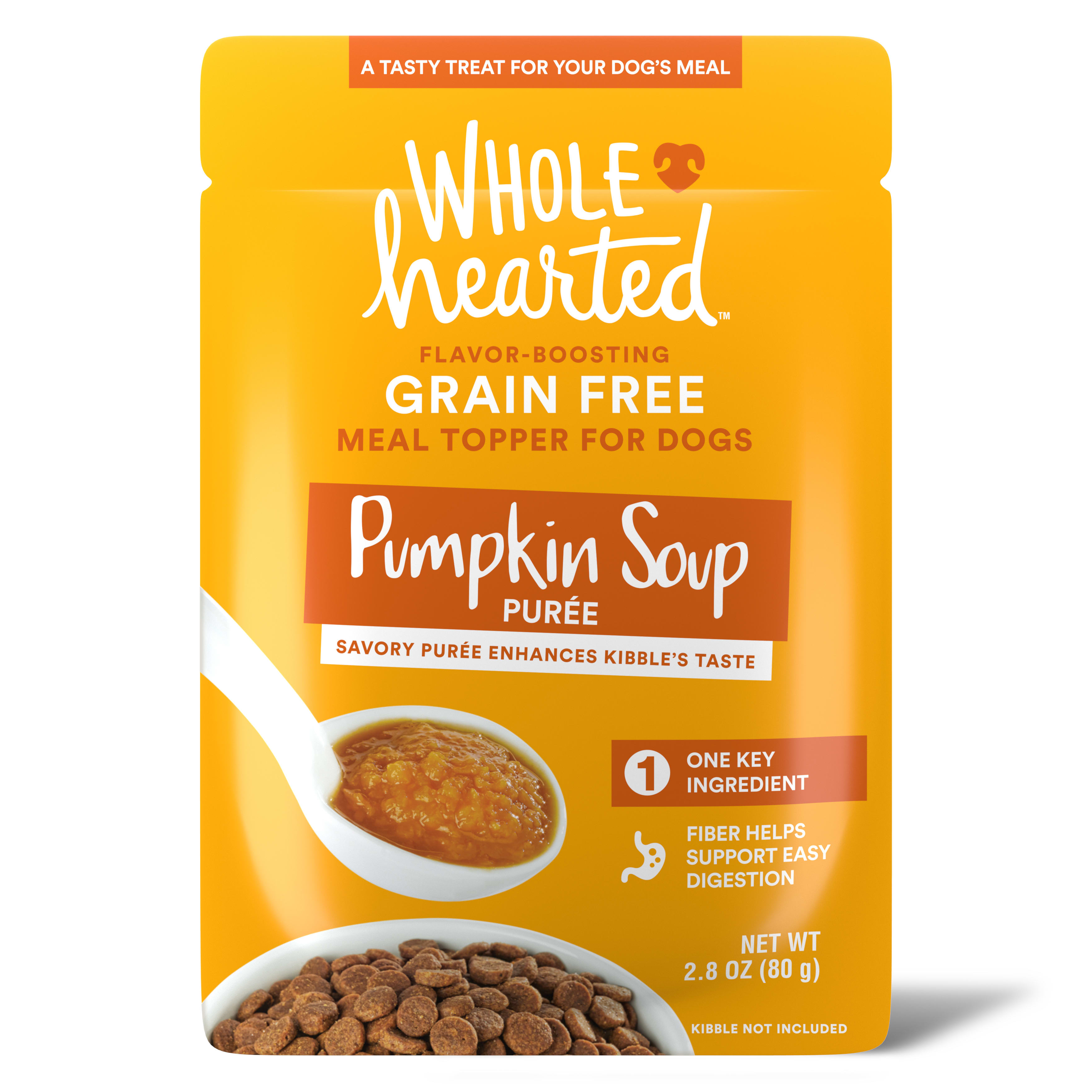 WholeHearted Pumpkin Soup Puree Dog Meal Topper 2.8 oz. Case of 6 Petco