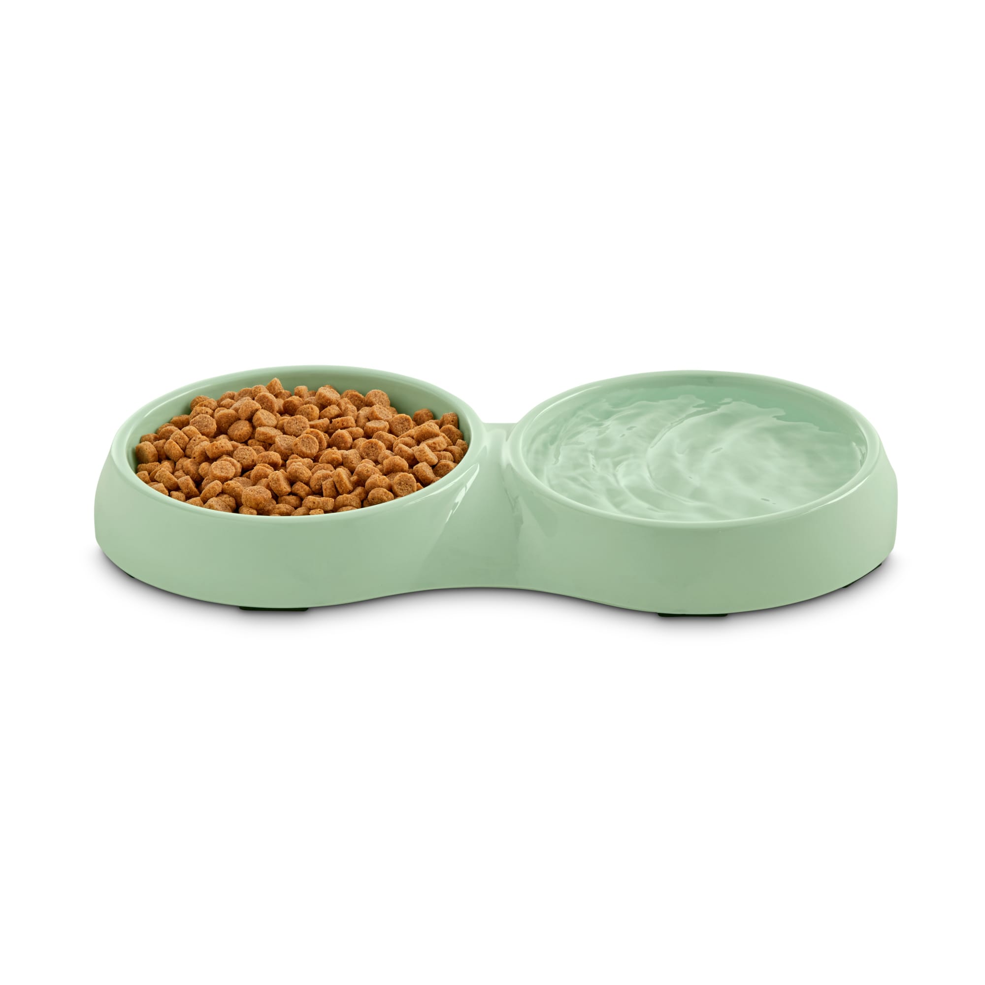 double cat food bowl