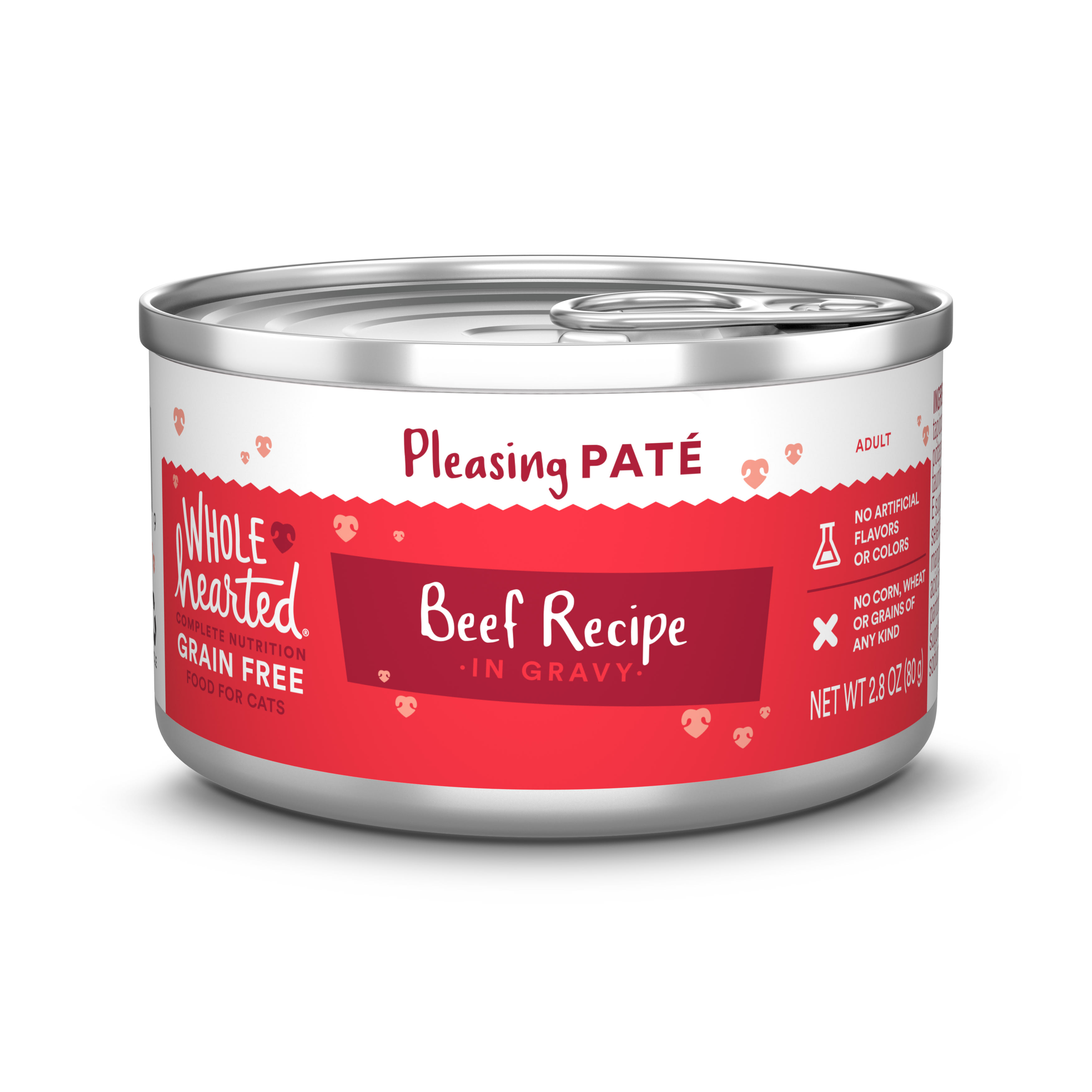 WholeHearted Grain Free Beef Recipe Pate Adult Wet Cat Food 5.5