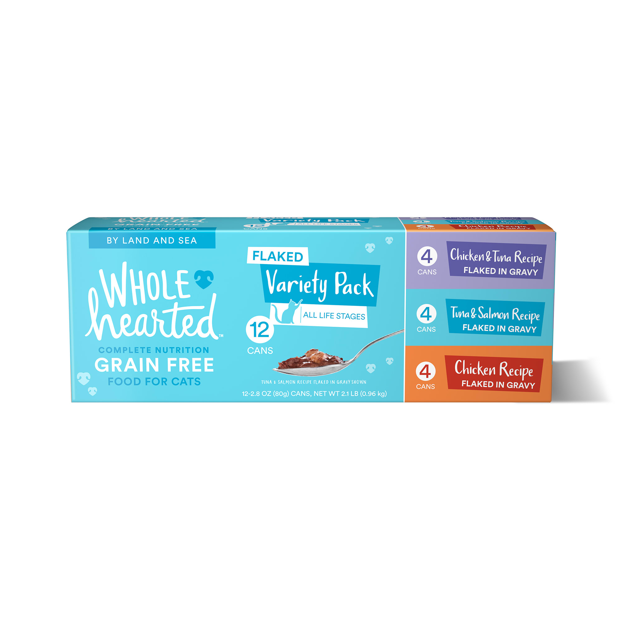 WholeHearted Grain Free By Land and Sea Flaked Wet Cat Food