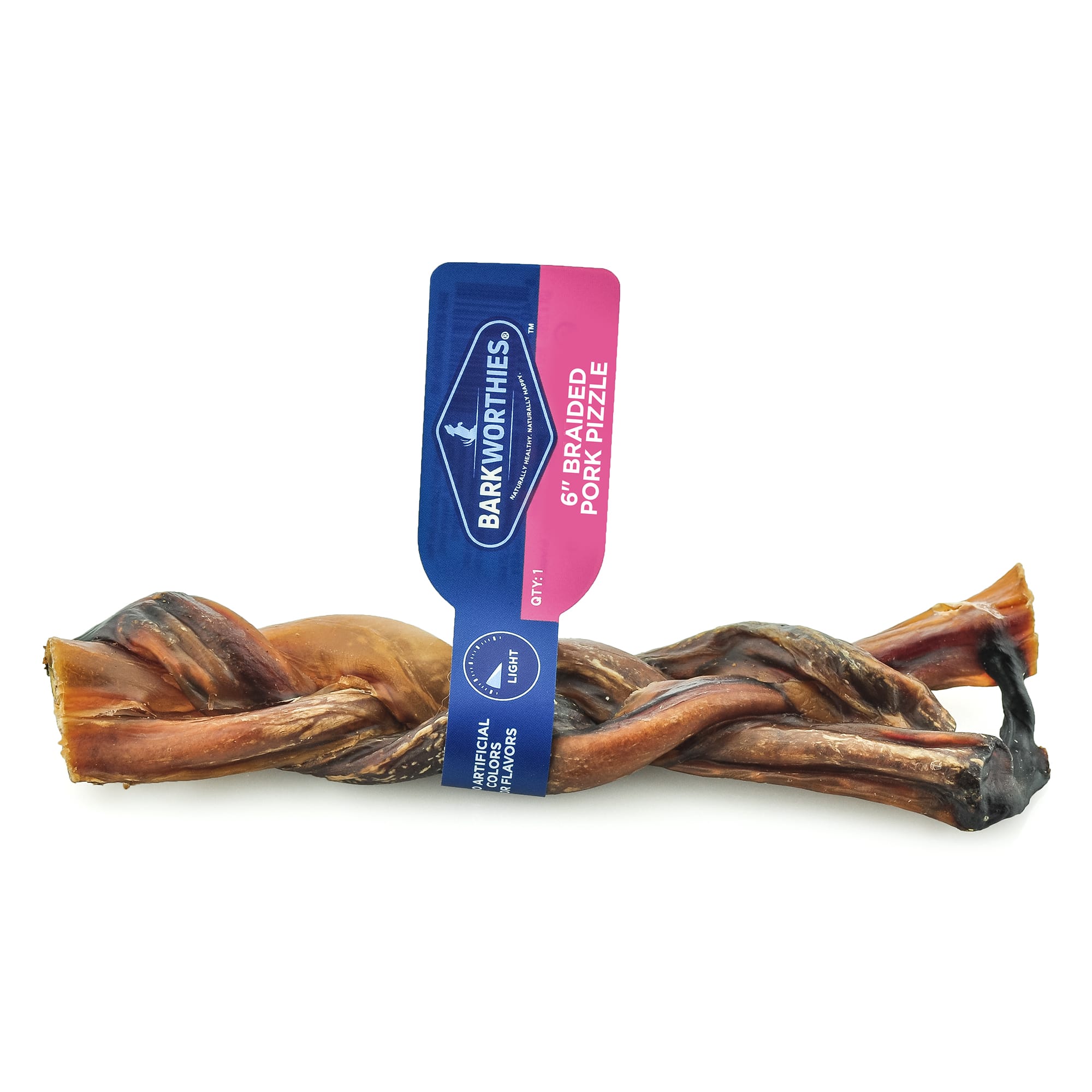 Barkworthies Braided Pork Dog Bully Sticks, 0.08 LBS Petco