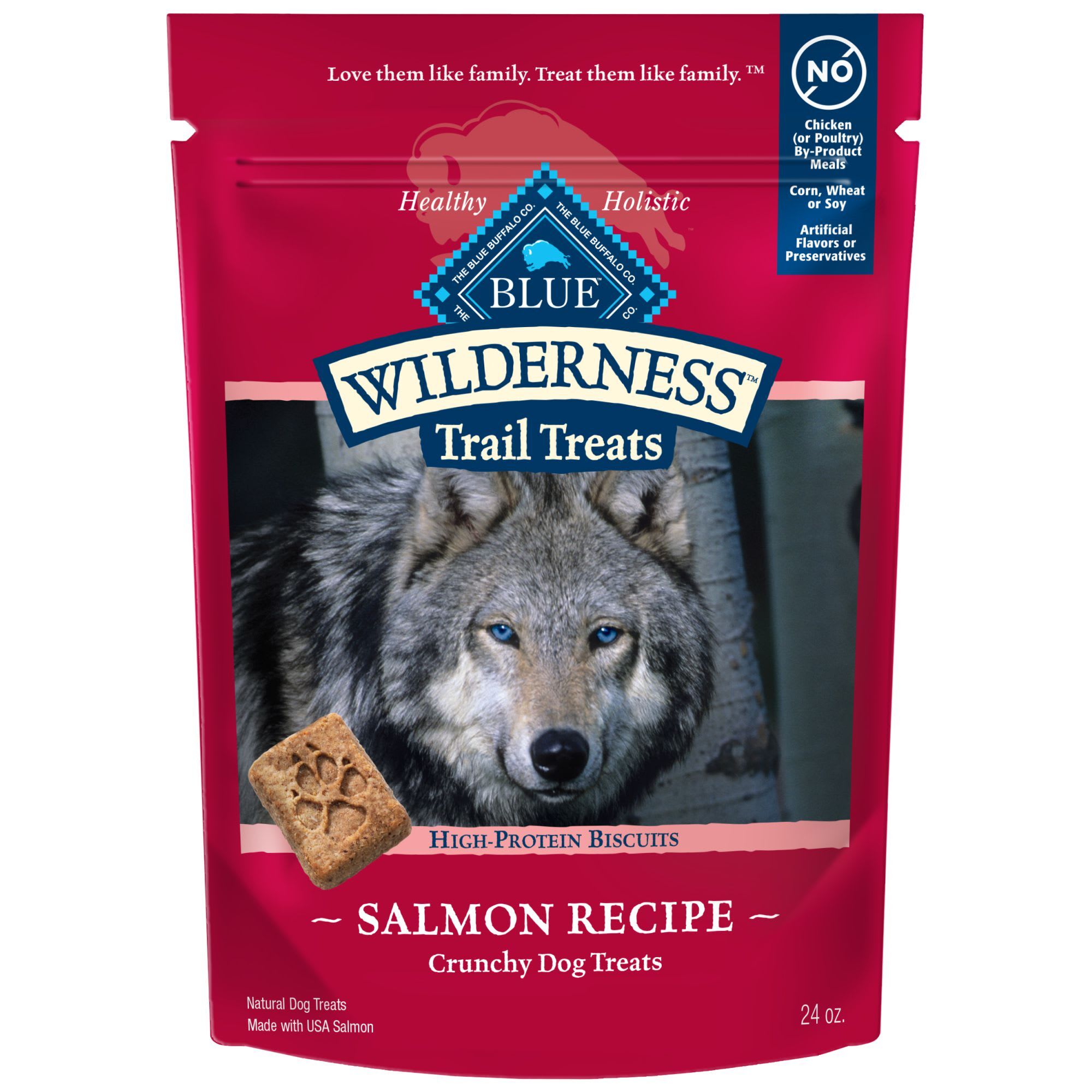 Blue Buffalo Blue Wilderness Biscuit Salmon Dog Treat 24 oz. Petco