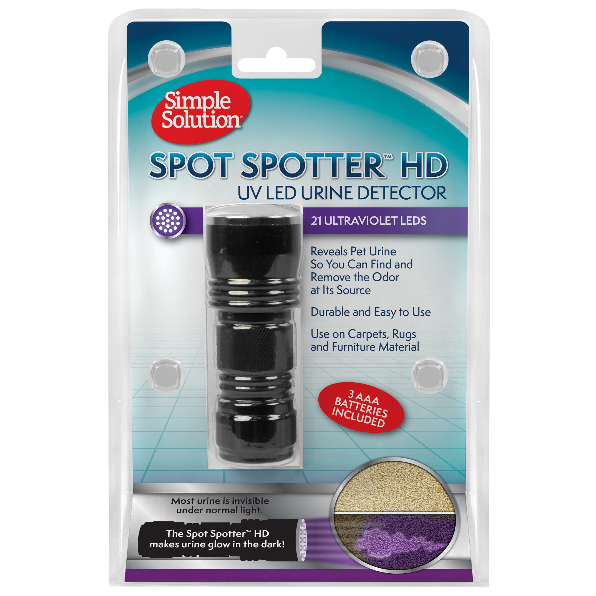 Simple Solution Spot Spot Détecteur durine pour animal domestique UV LED