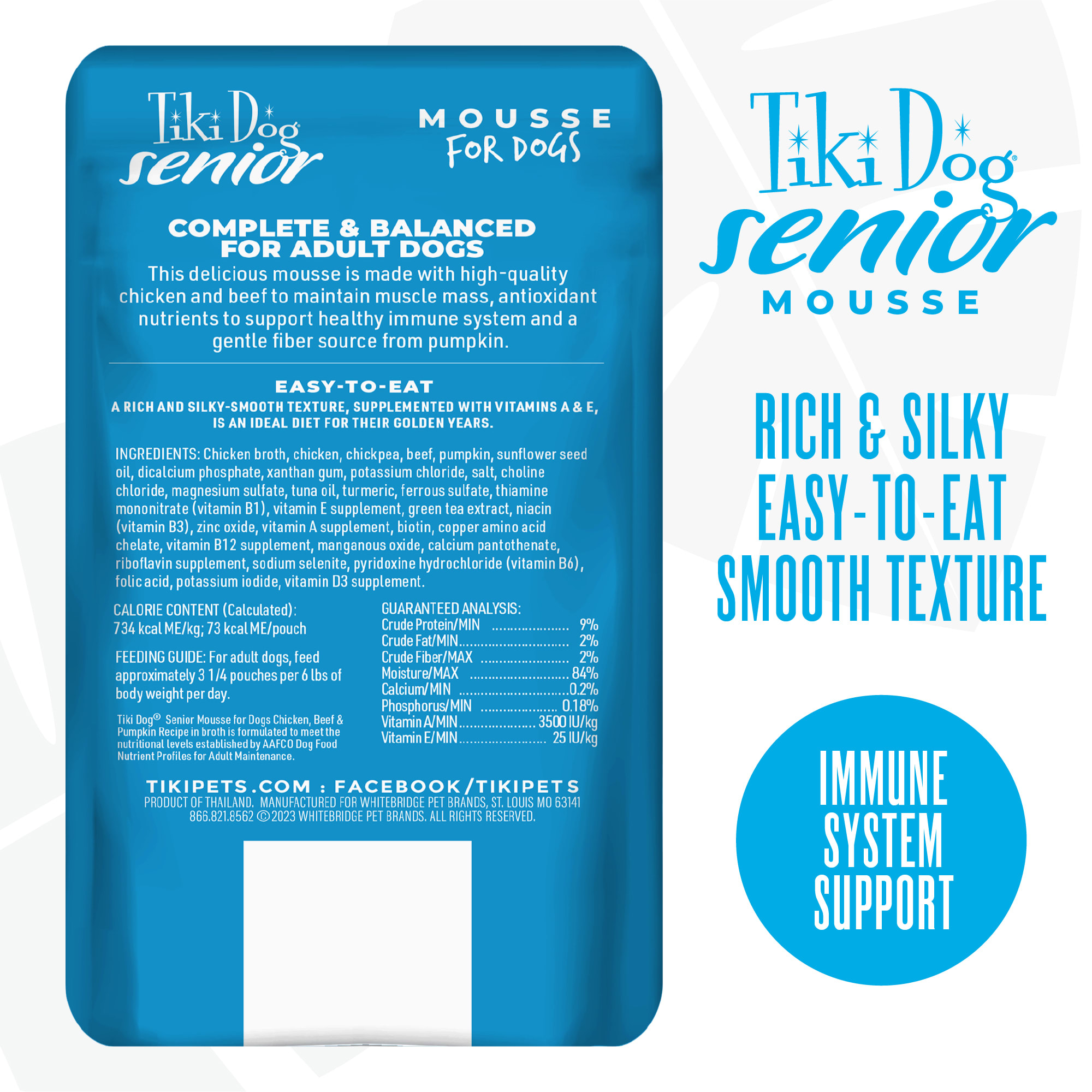 Tiki dog hot sale senior mousse