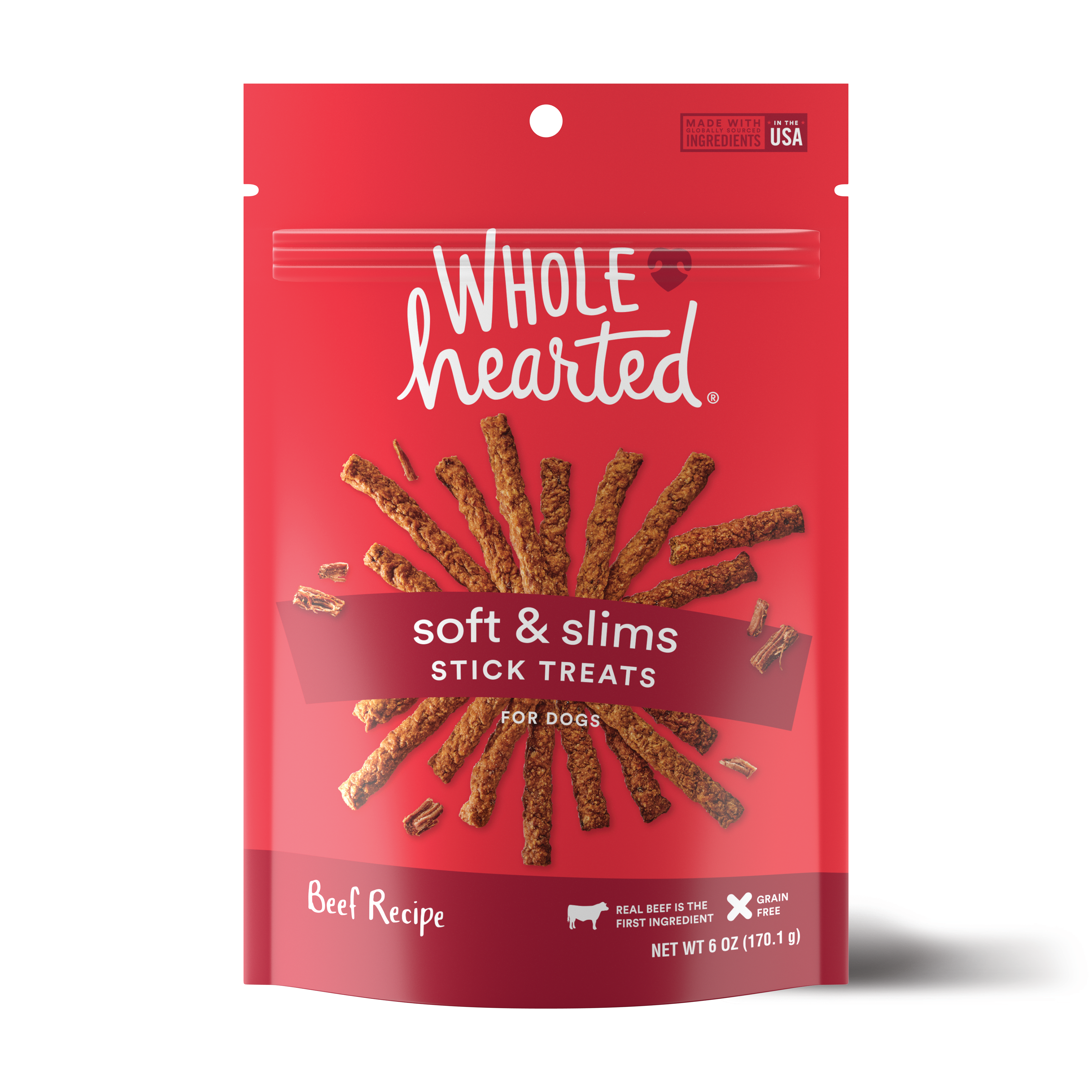 WholeHearted GrainFree Beef Dog Treat Sticks 16 oz