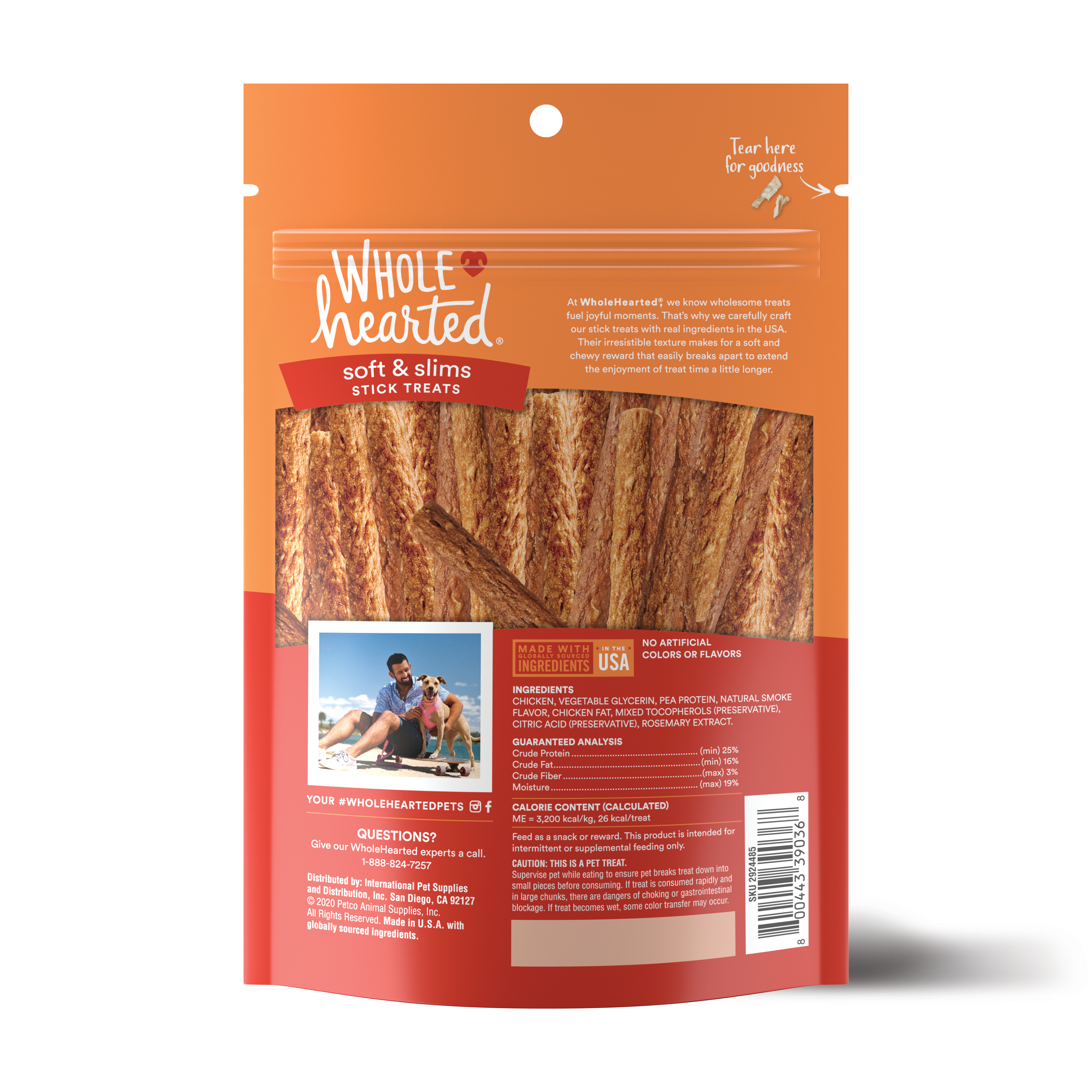 WholeHearted Grain Free Soft and Chewy Chicken Recipe Dog Stick