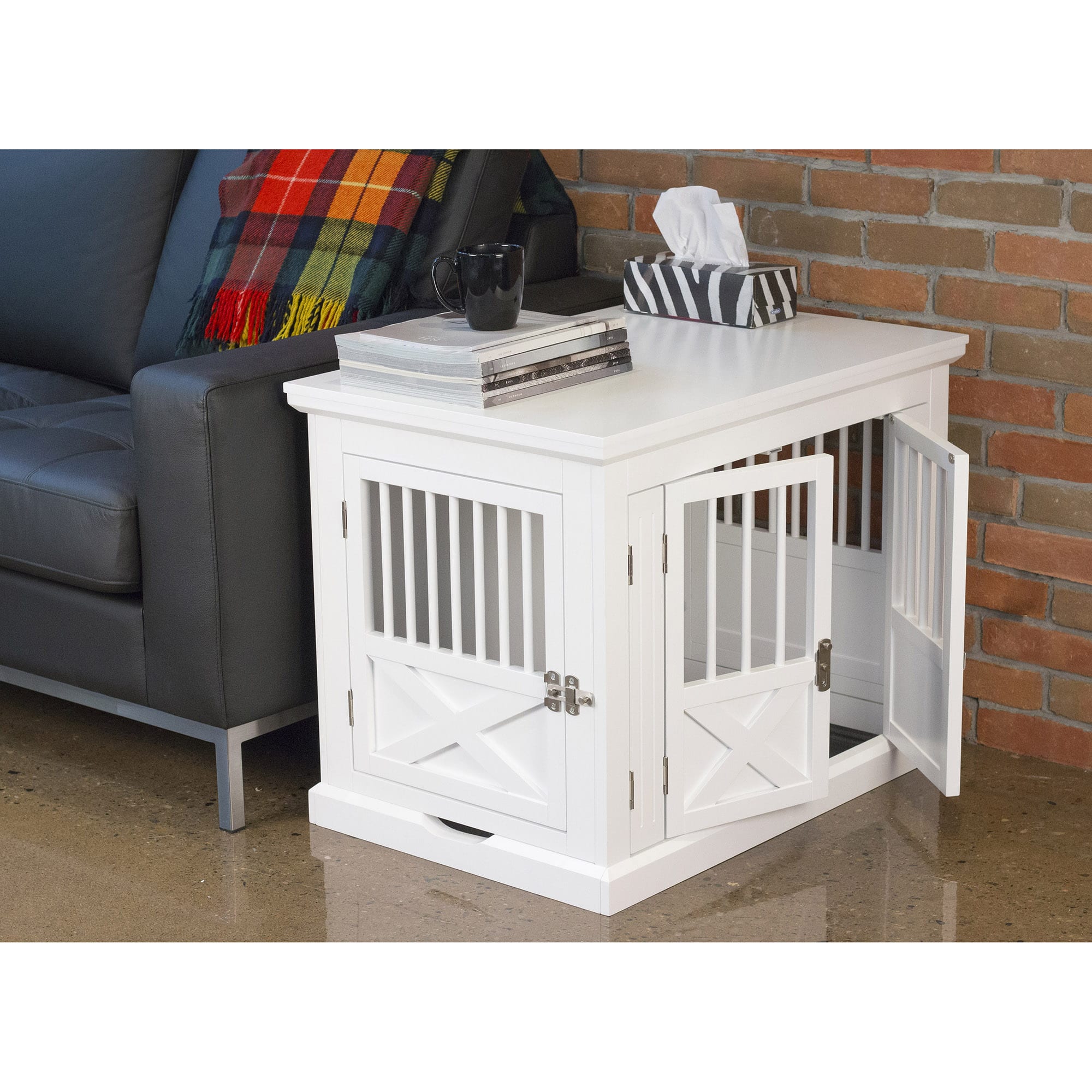 Zoovilla Triple Door White Dog Crate 30.63