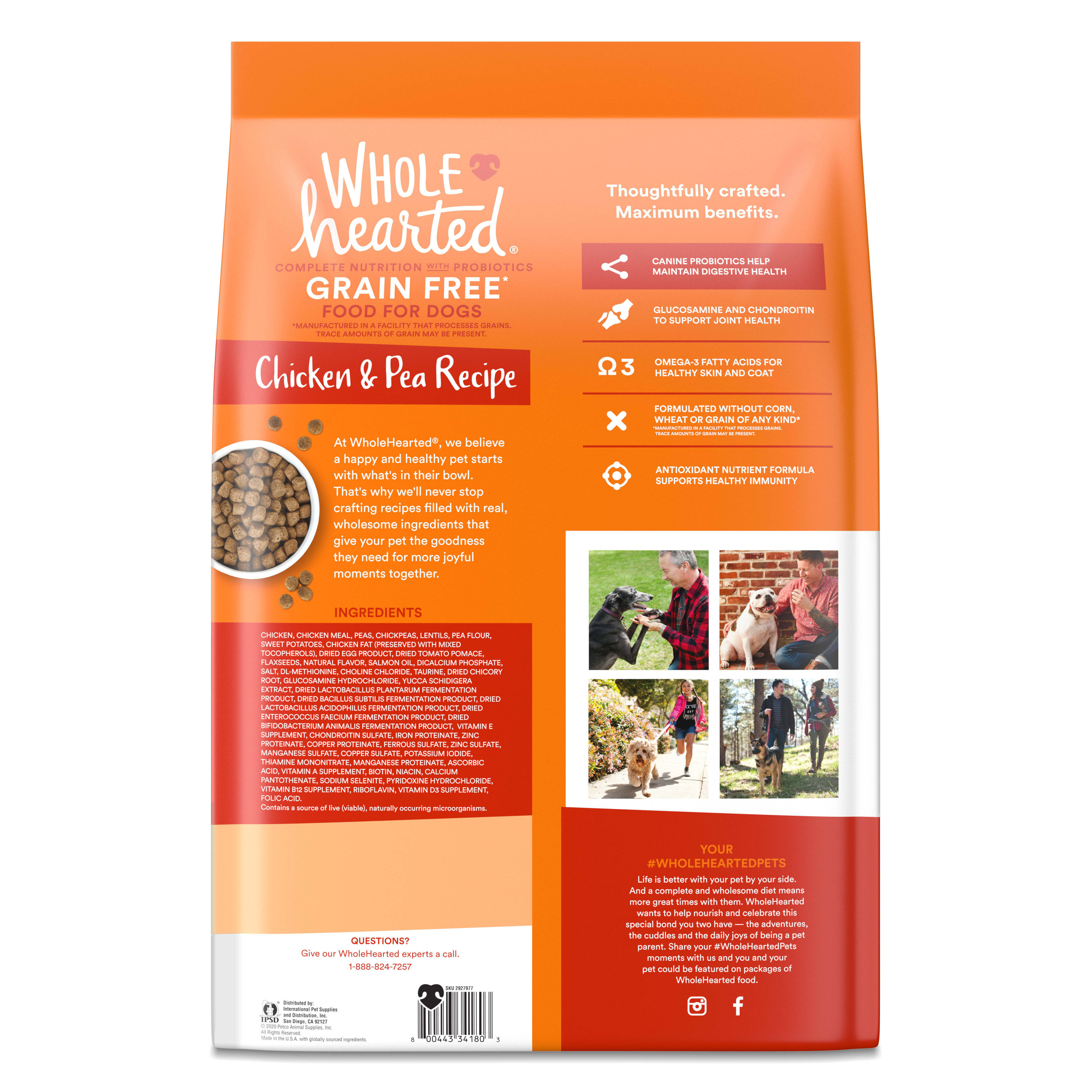 Petco wholehearted dog food review sales
