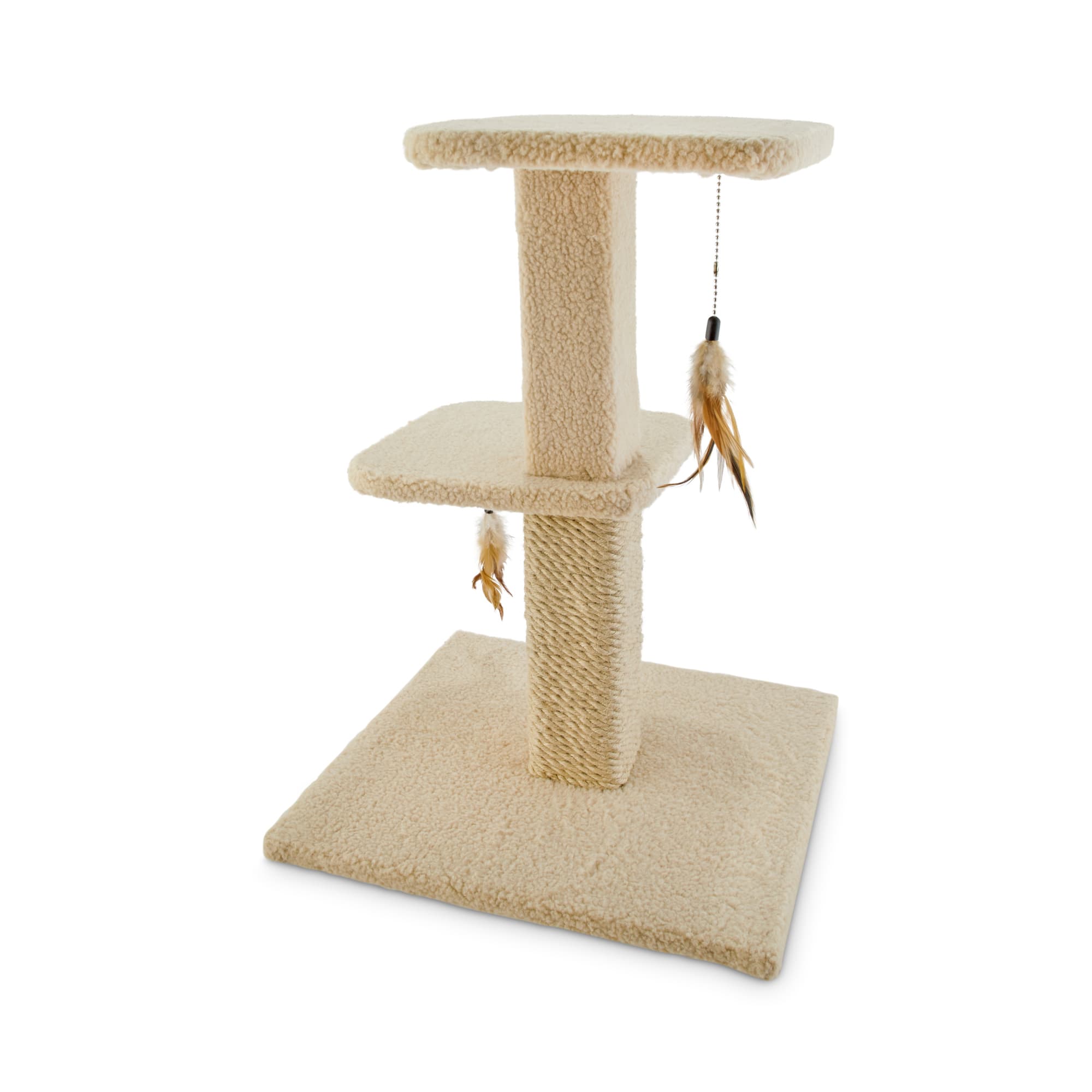 EveryYay Lookout Loft 2 Level Cat Tree with Scratch Posts Toys 25 H