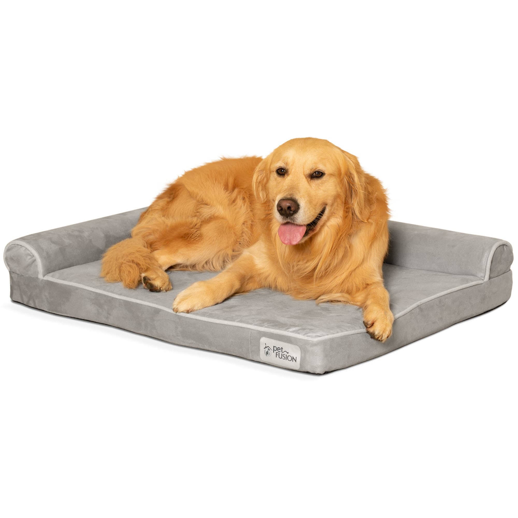 PetFusion BetterLounge Gray Dog Bed & Lounge, 36