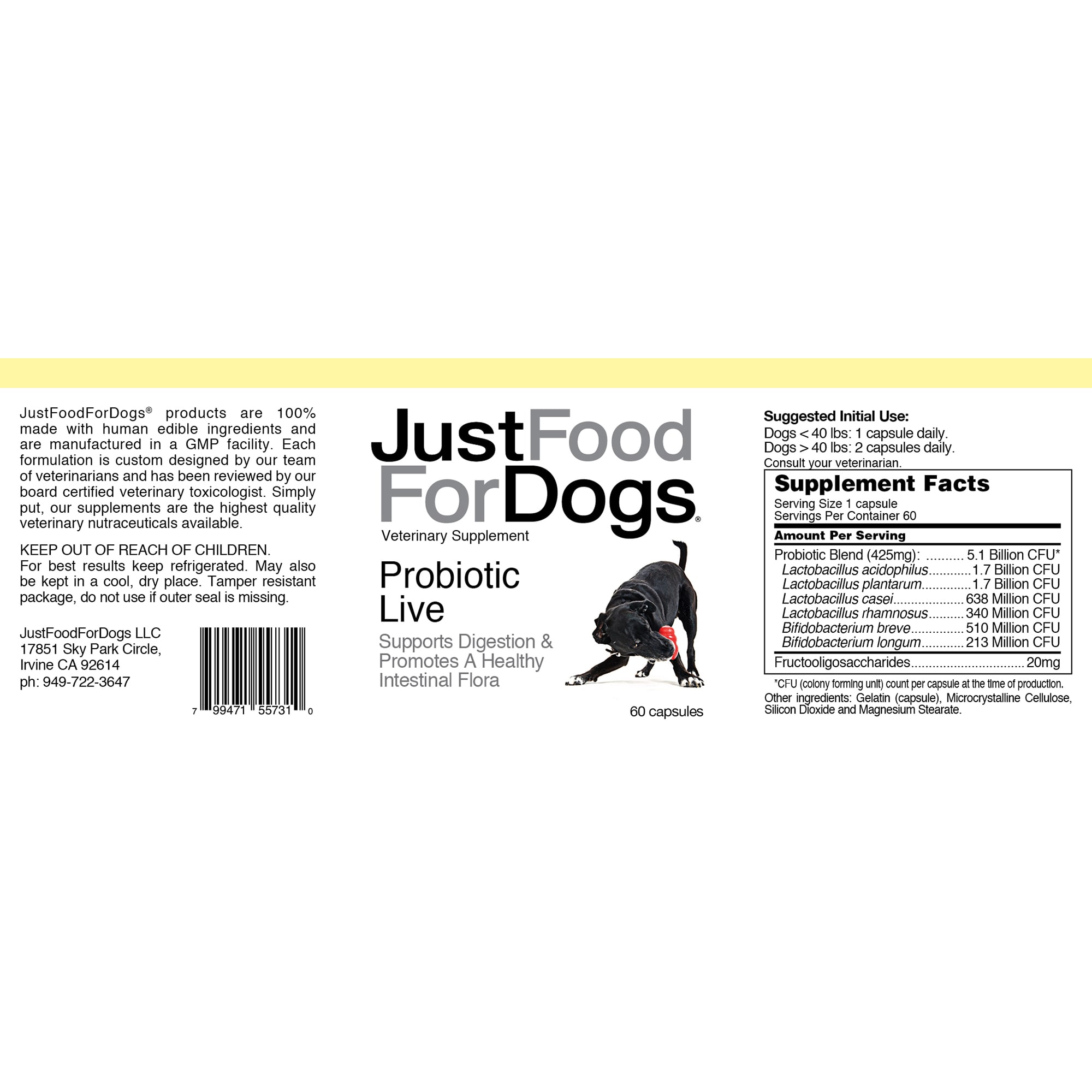 Just food 2025 for dogs probiotic