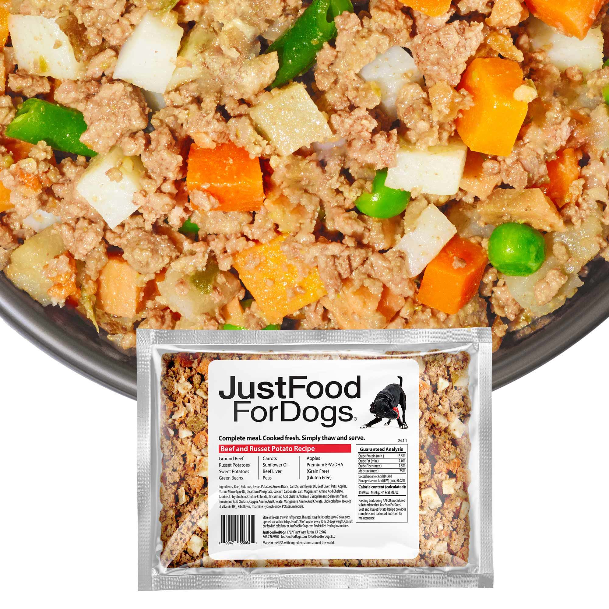 Cooked frozen 2024 dog food