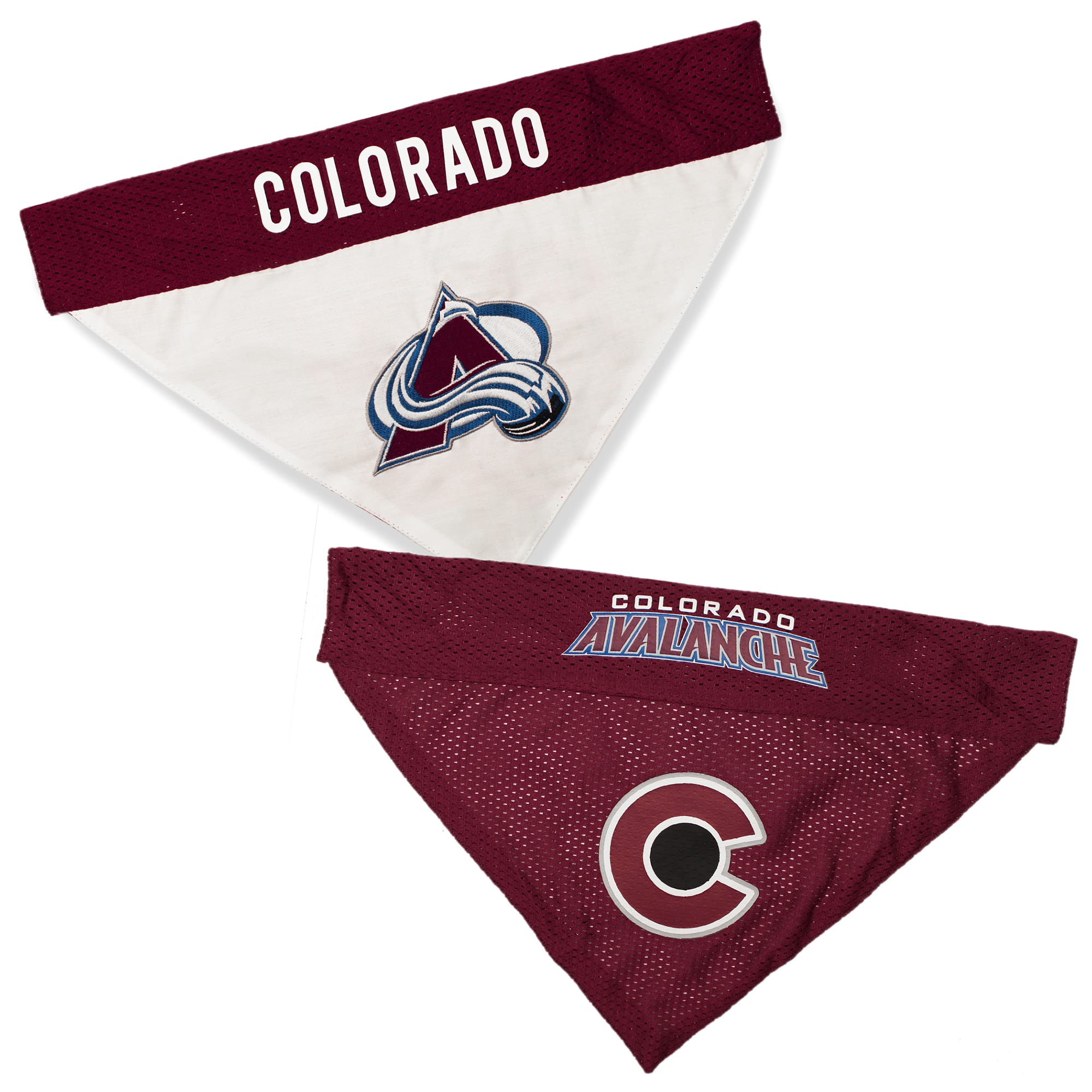 Colorado Avalanche Over-the-Collar Reversible Dog Bandanas ~ Four Size –  ENestor Products