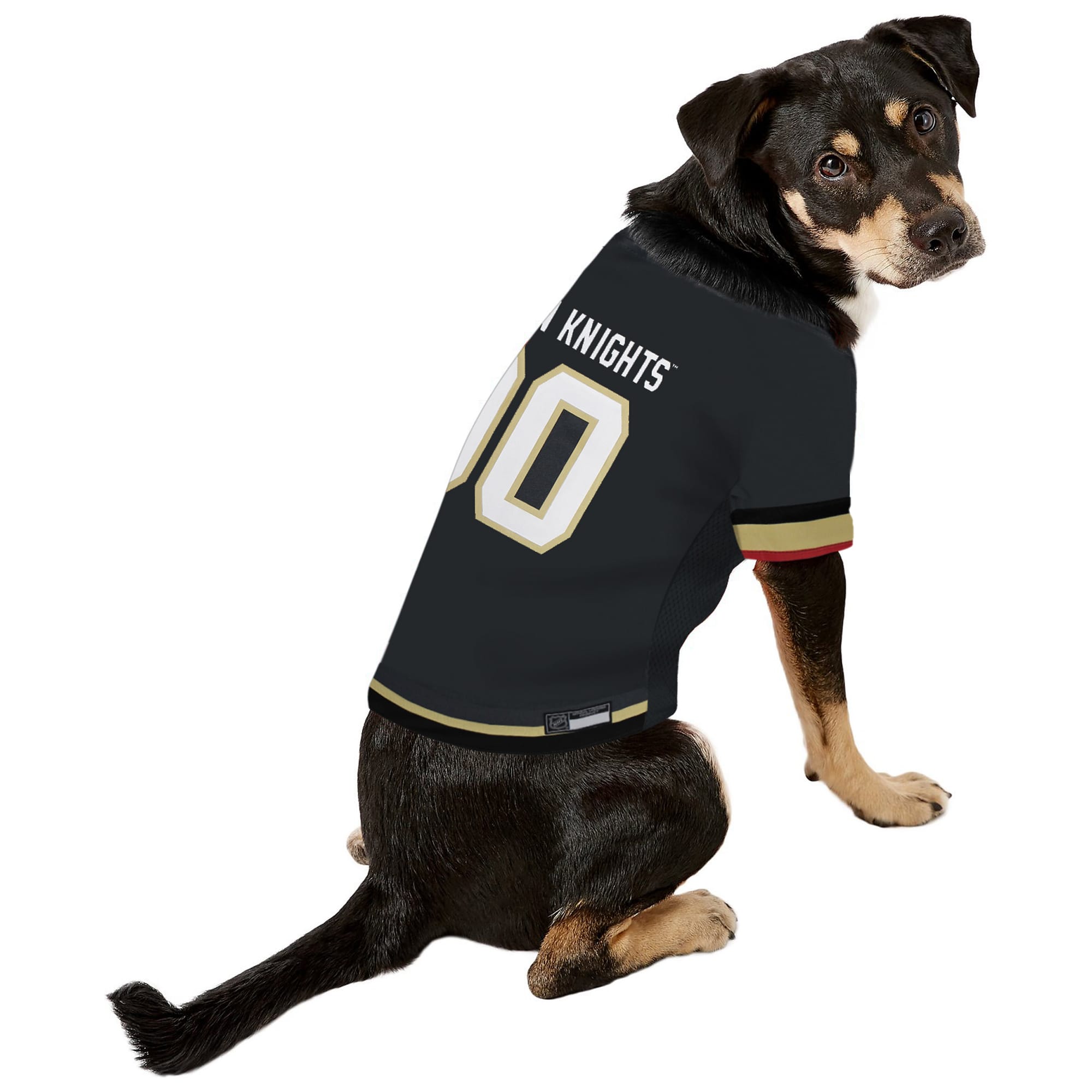 WineyBitches.Co (Blinged) LAS VEGAS GOLDEN KNIGHTS DOG JERSEY