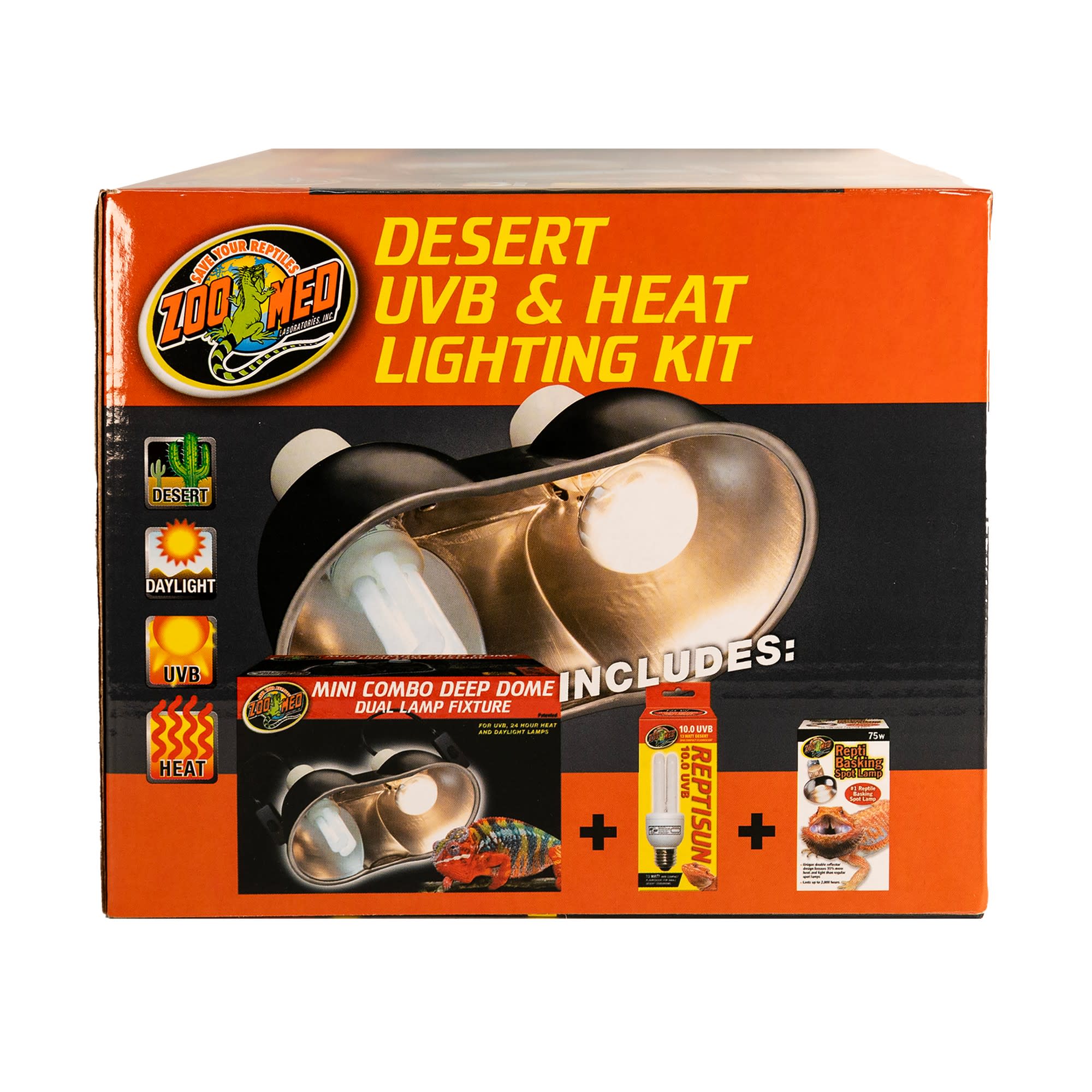 Zoo Med Desert UVB & Heat Lighting Dual Kit | Petco