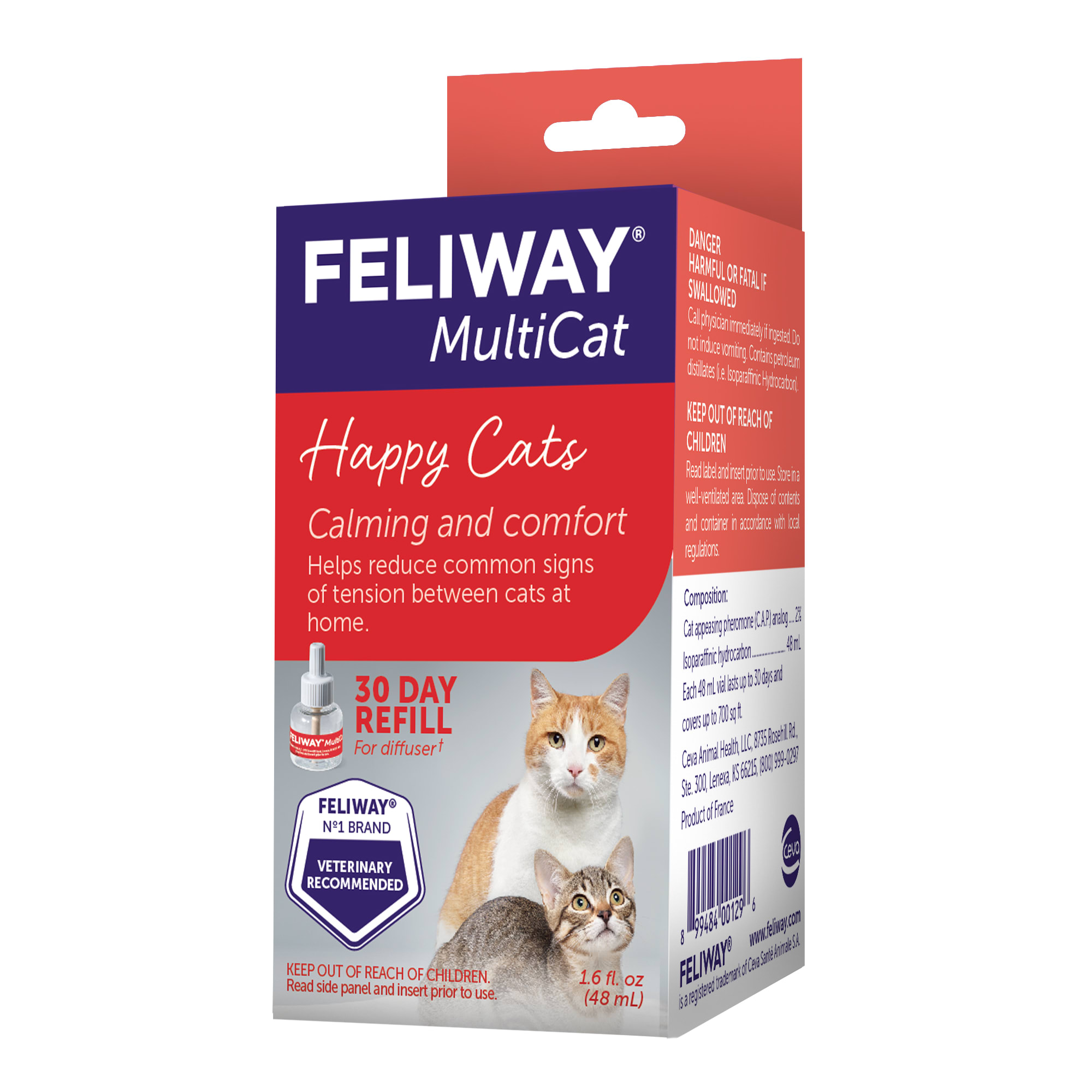 Feliway Multicat 30 Day Diffuser Refill for Cats Pack of 2