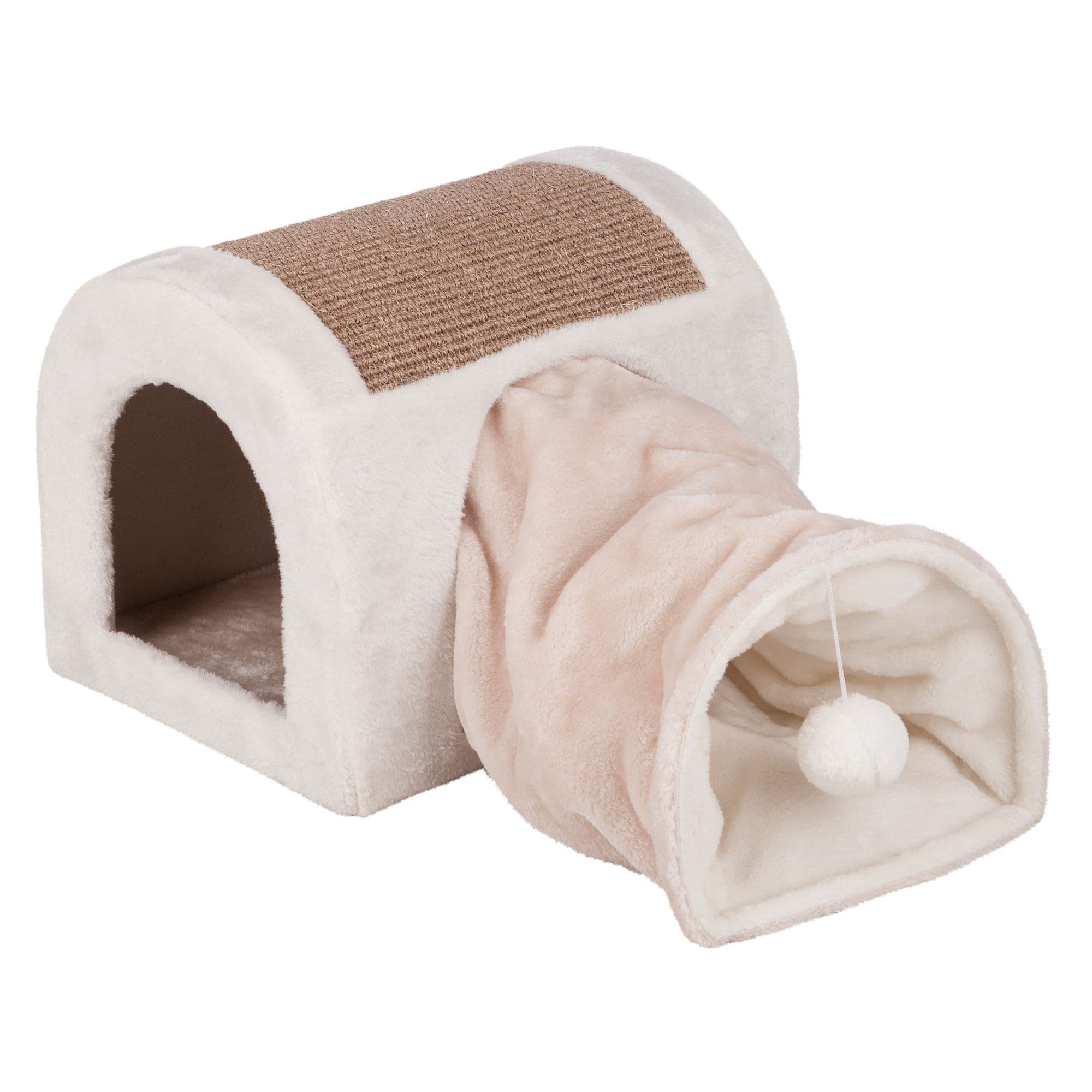 EAN 4047974430026 product image for Trixie Ladina Cuddly Cave with Tunnel Grey Cat Furniture, 12.6