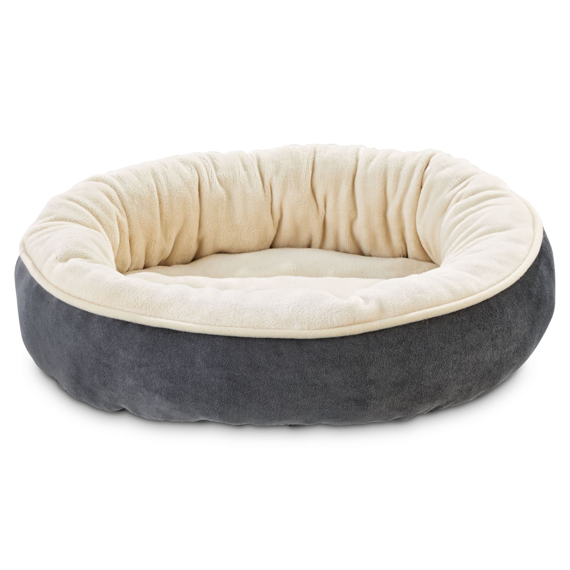 Animaze Gray Circle Bolster Dog Bed, 20 
