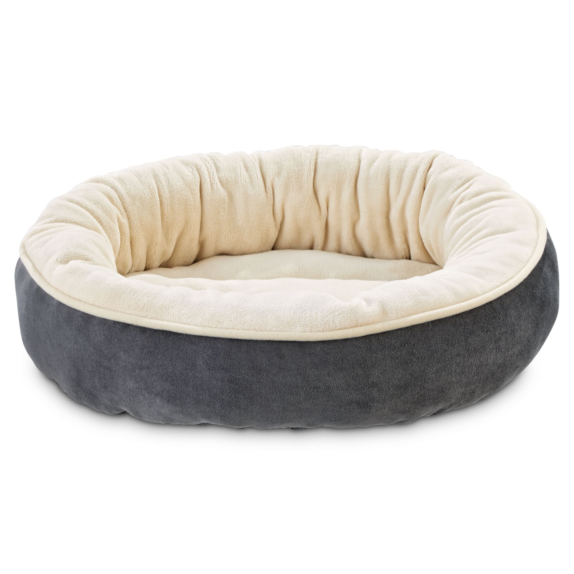 Animaze Gray Circle Bolster Dog Bed 20 D X 6 H Petco