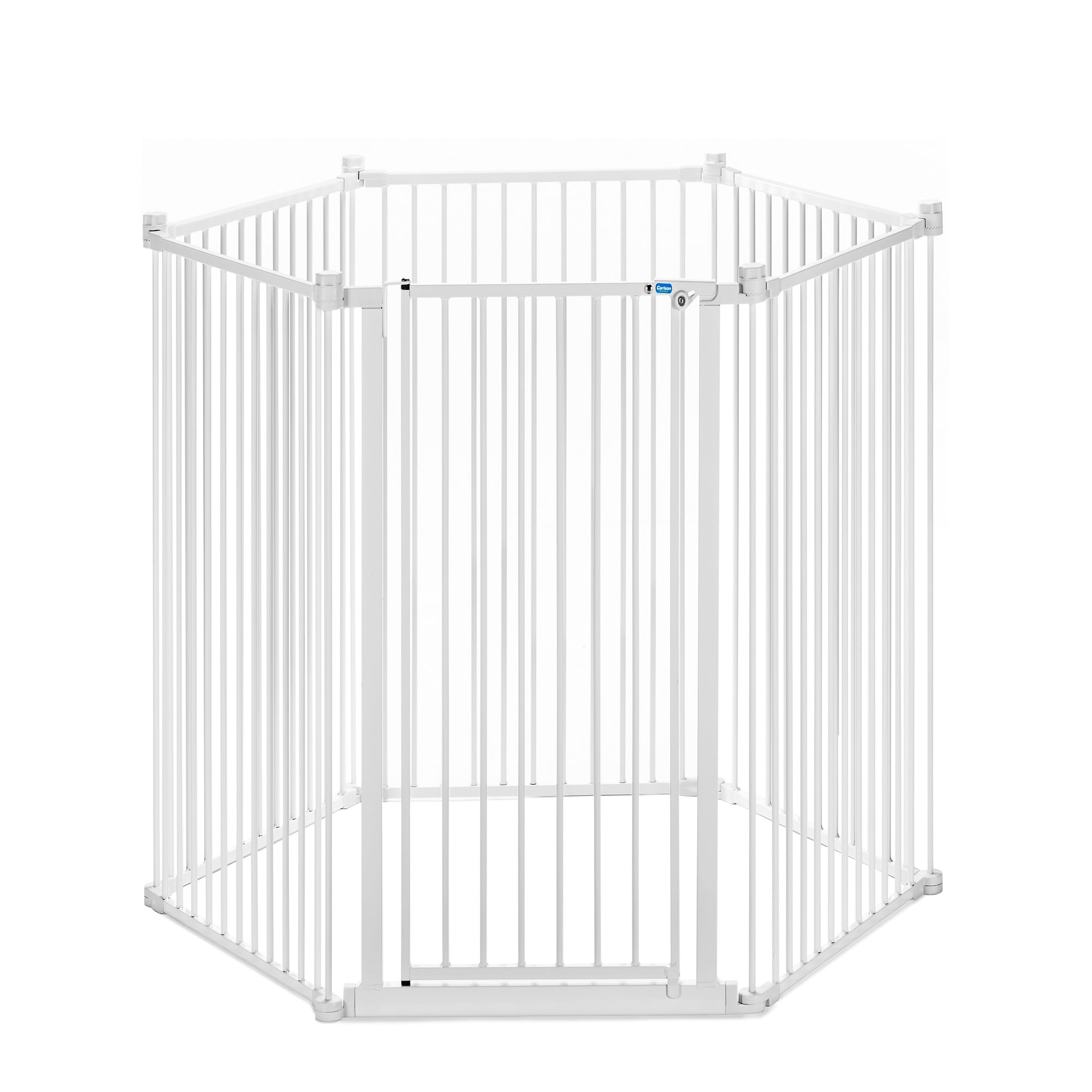 Carlson Convertible Super Pet Yard & Gate, Metal, White