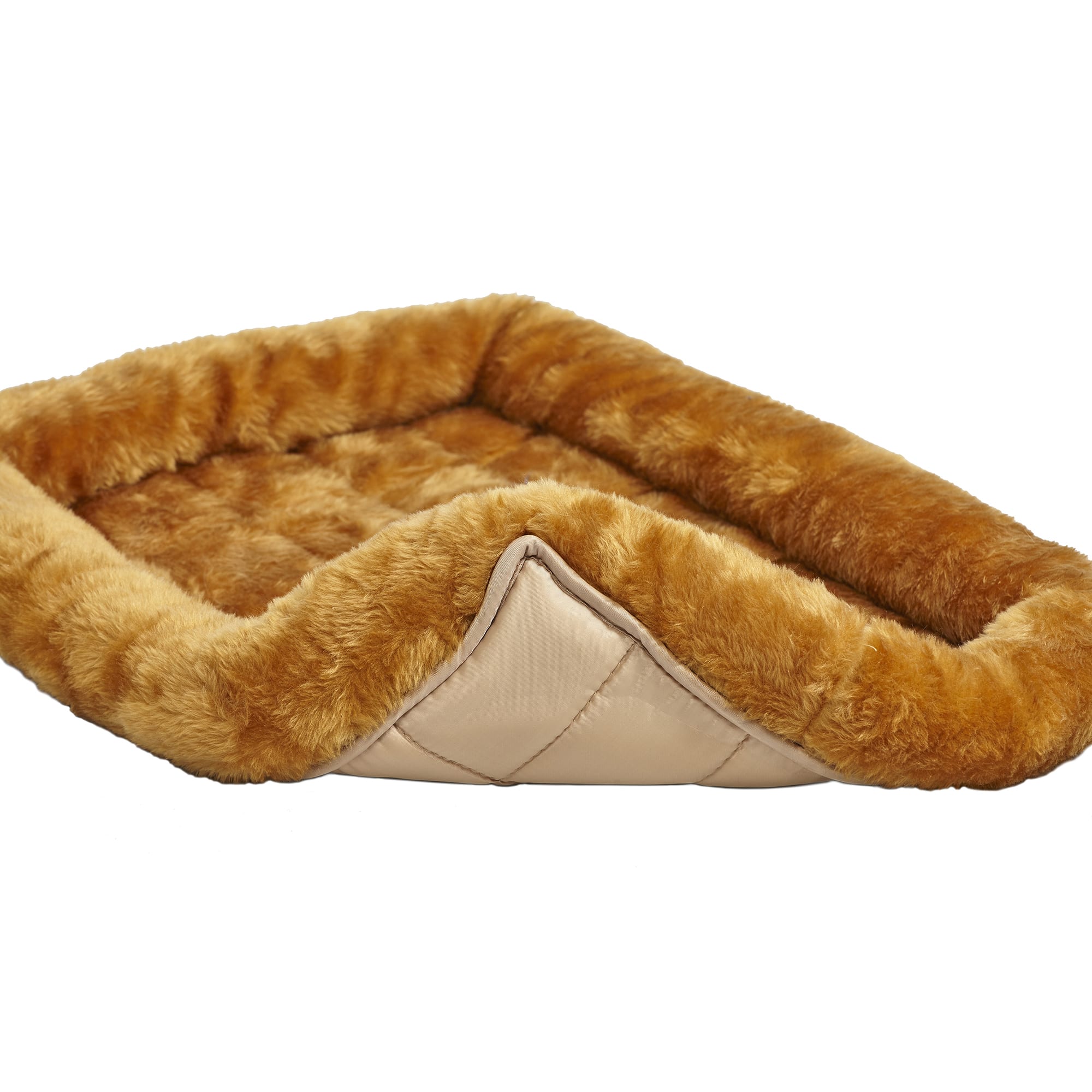 Midwest Quiet Time Bolster Cinnamon Dog Bed, 22