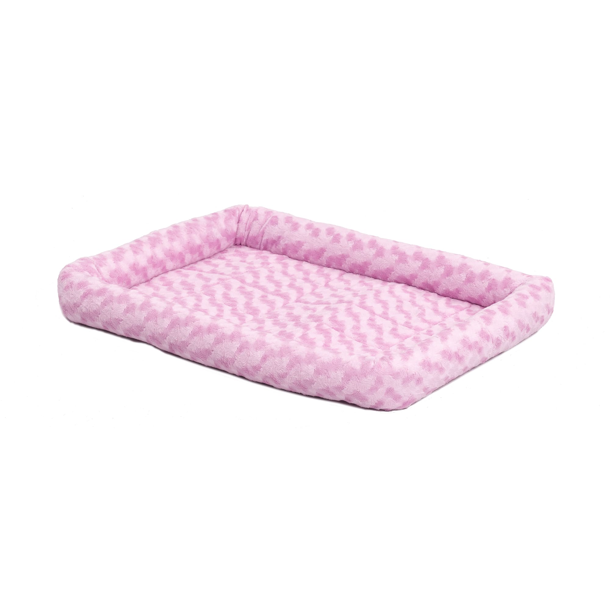 pink plastic dog bed