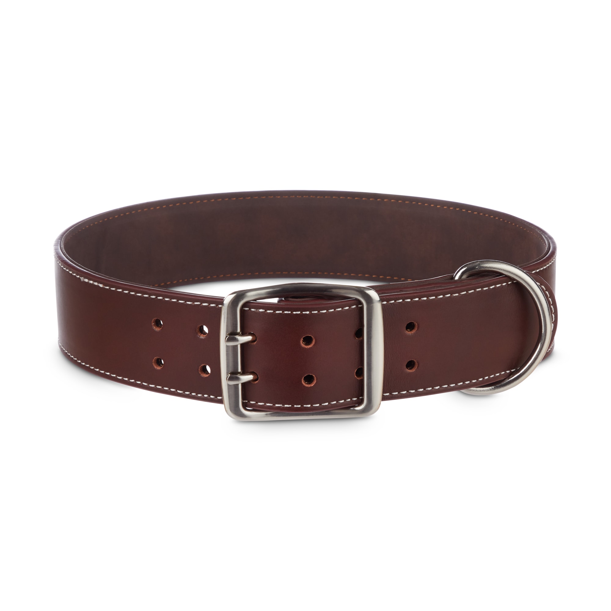 Brushed leather pet collar