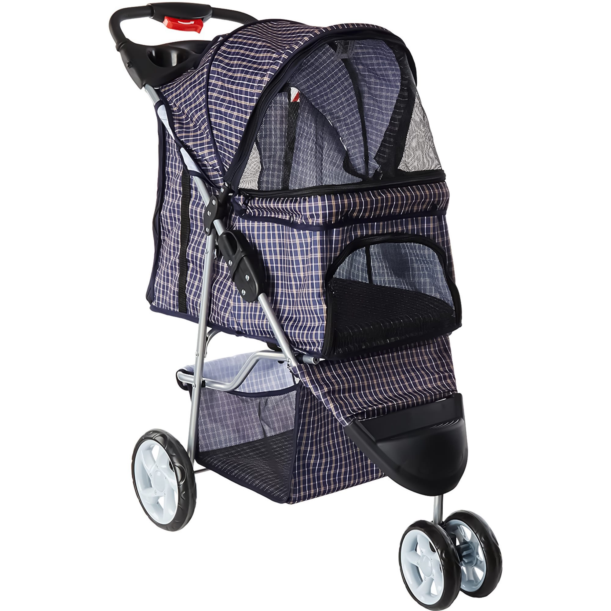 Paws & pals ez folding black pet stroller best sale