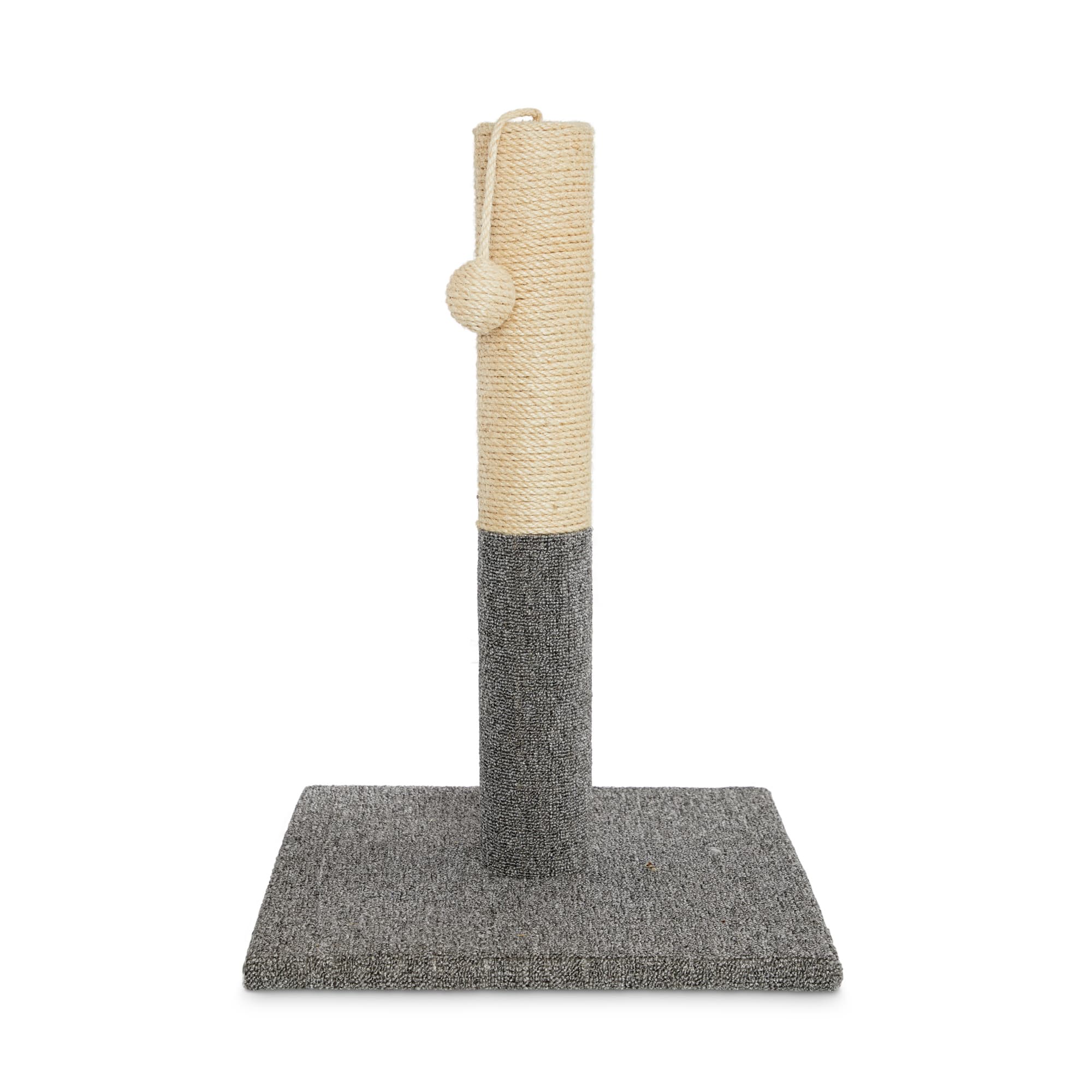 you & me cat scratch post with feather toys