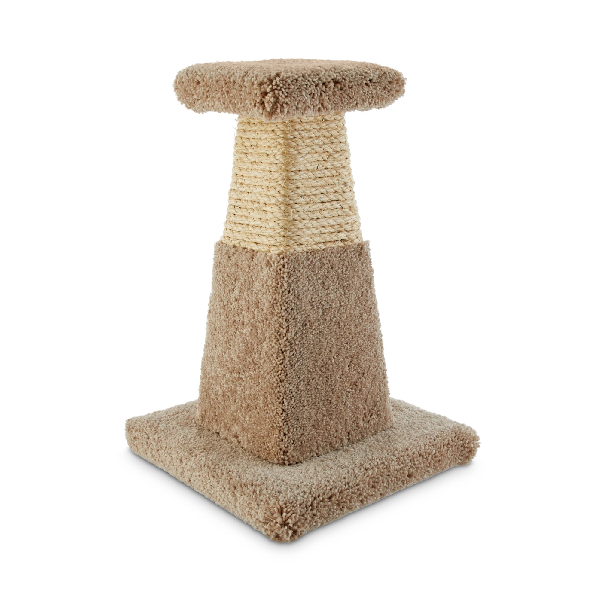 you & me cat scratch post with feather toys