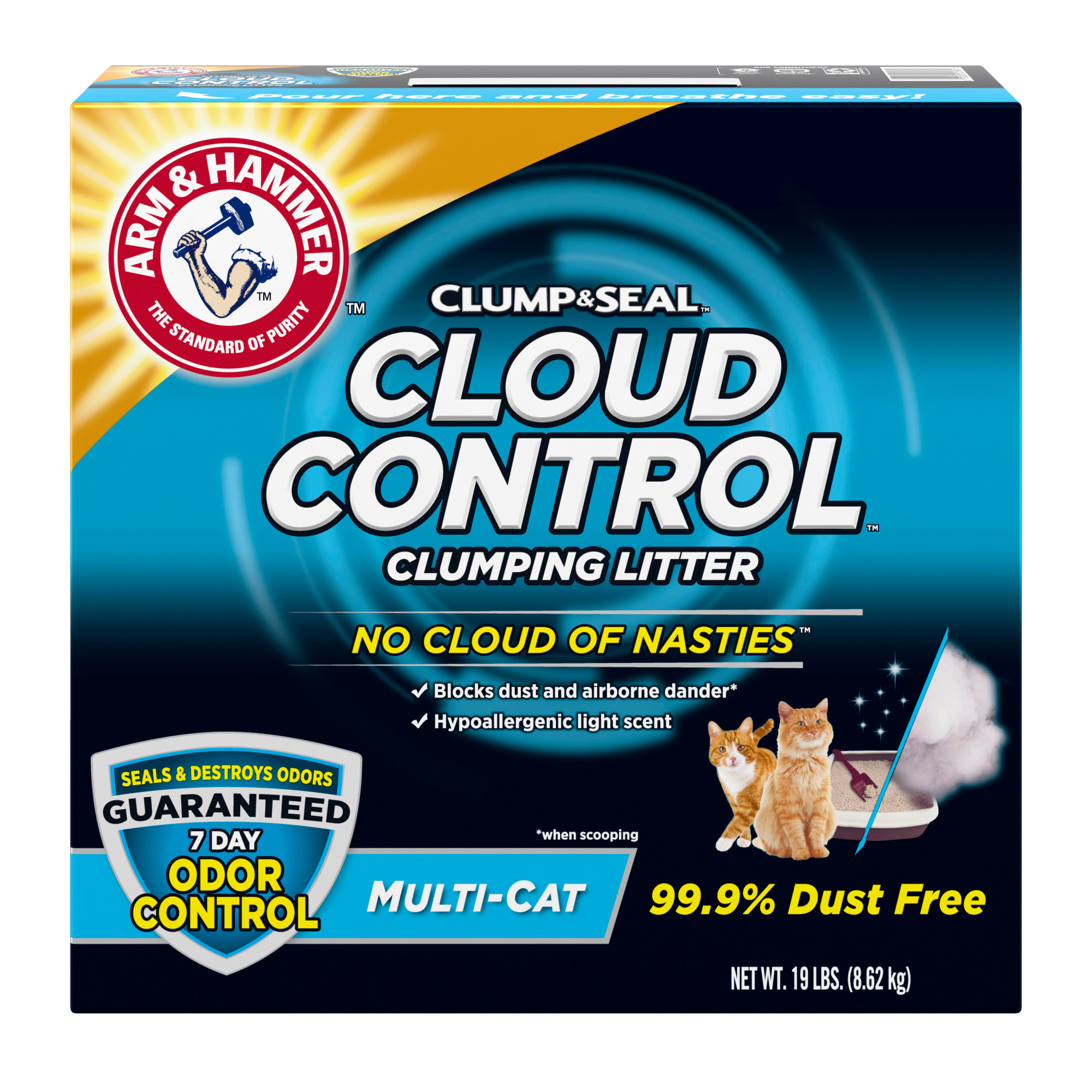 Arm and hammer multi 2025 cat litter clump and seal