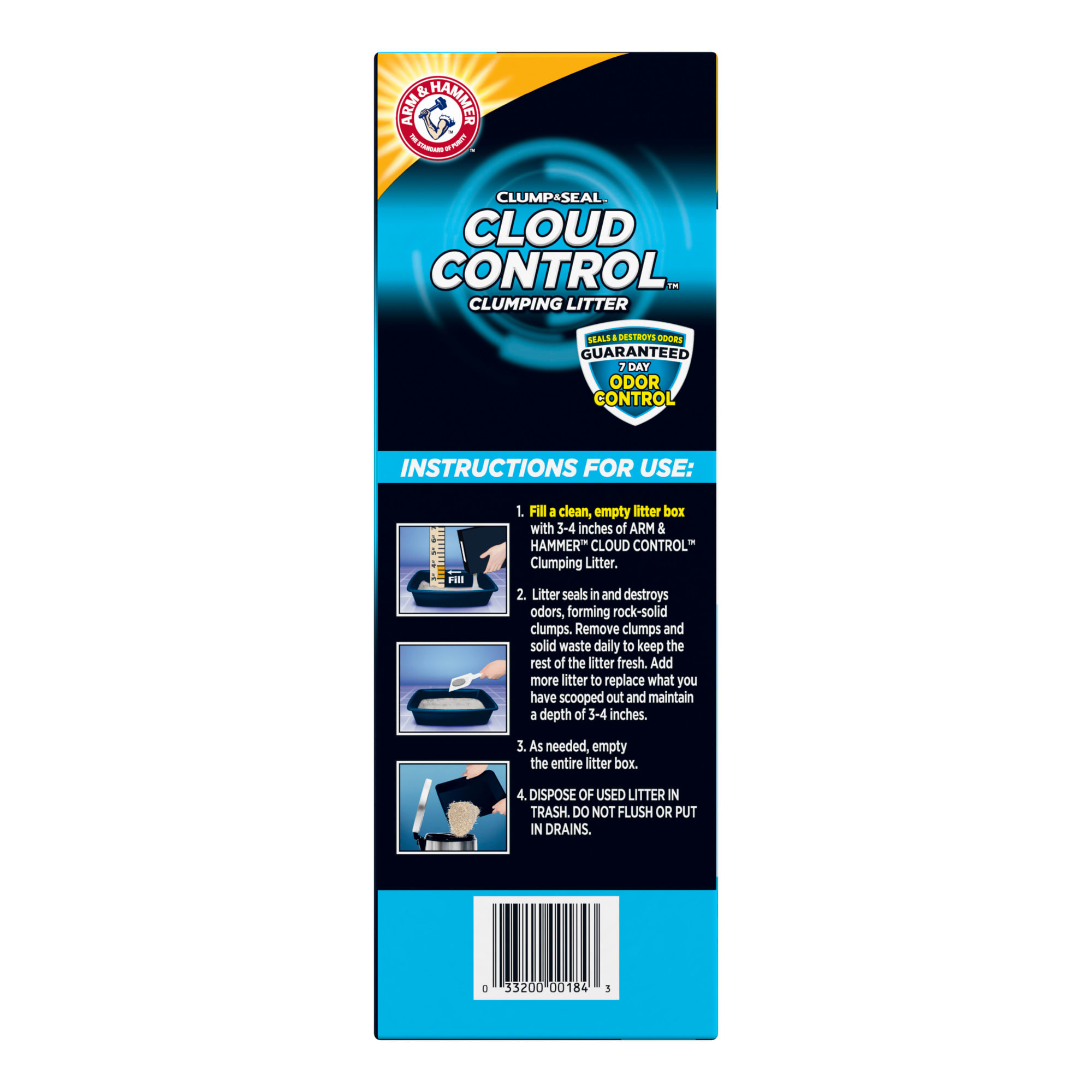 Arm Hammer Clump Seal Cloud Control Multi Cat Clumping Litter 28 lbs