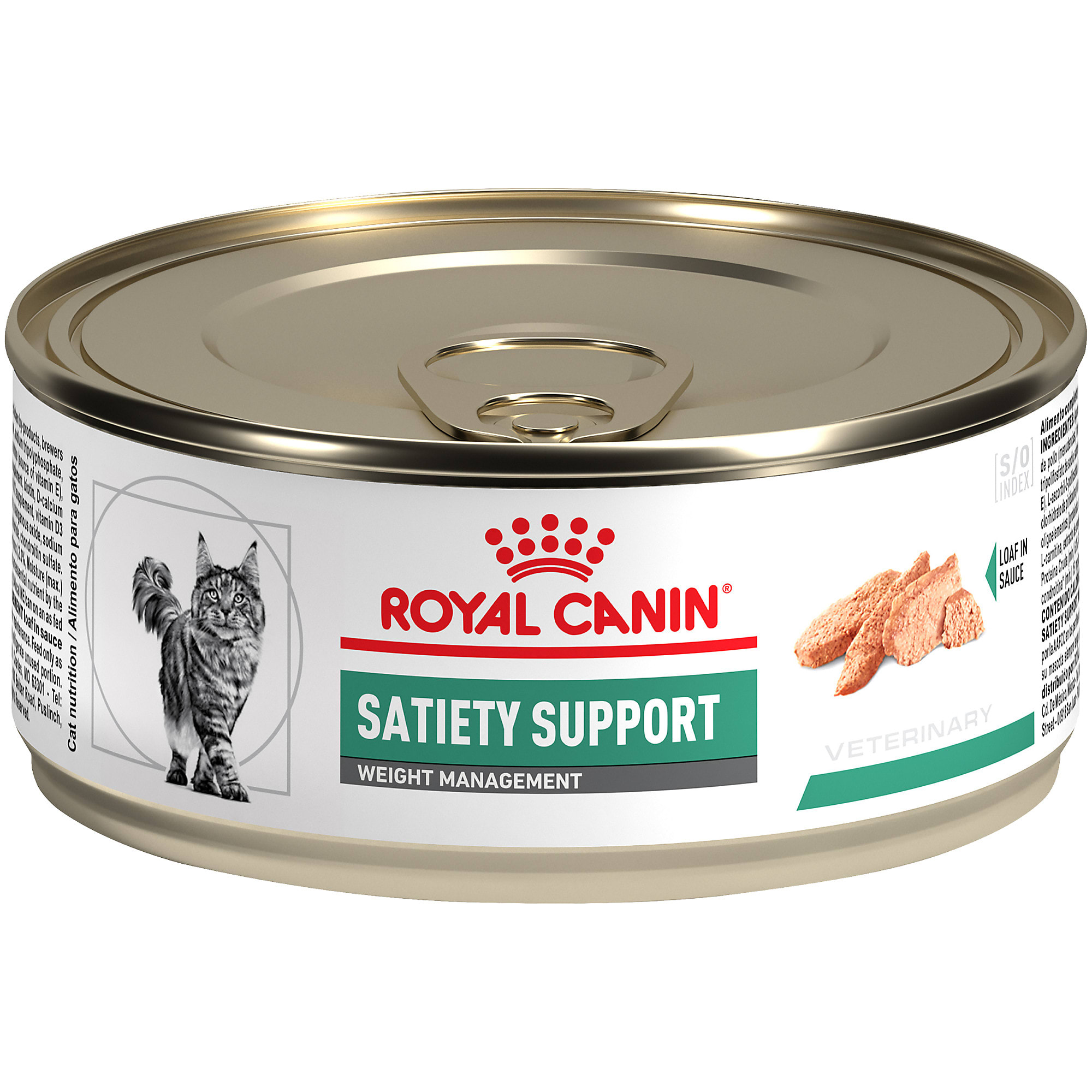 Royal Canin Veterinary Diet Satiety Support Weight Management Loaf In Sauce Wet Cat Food 5 8 Oz Case Of 24 Petco