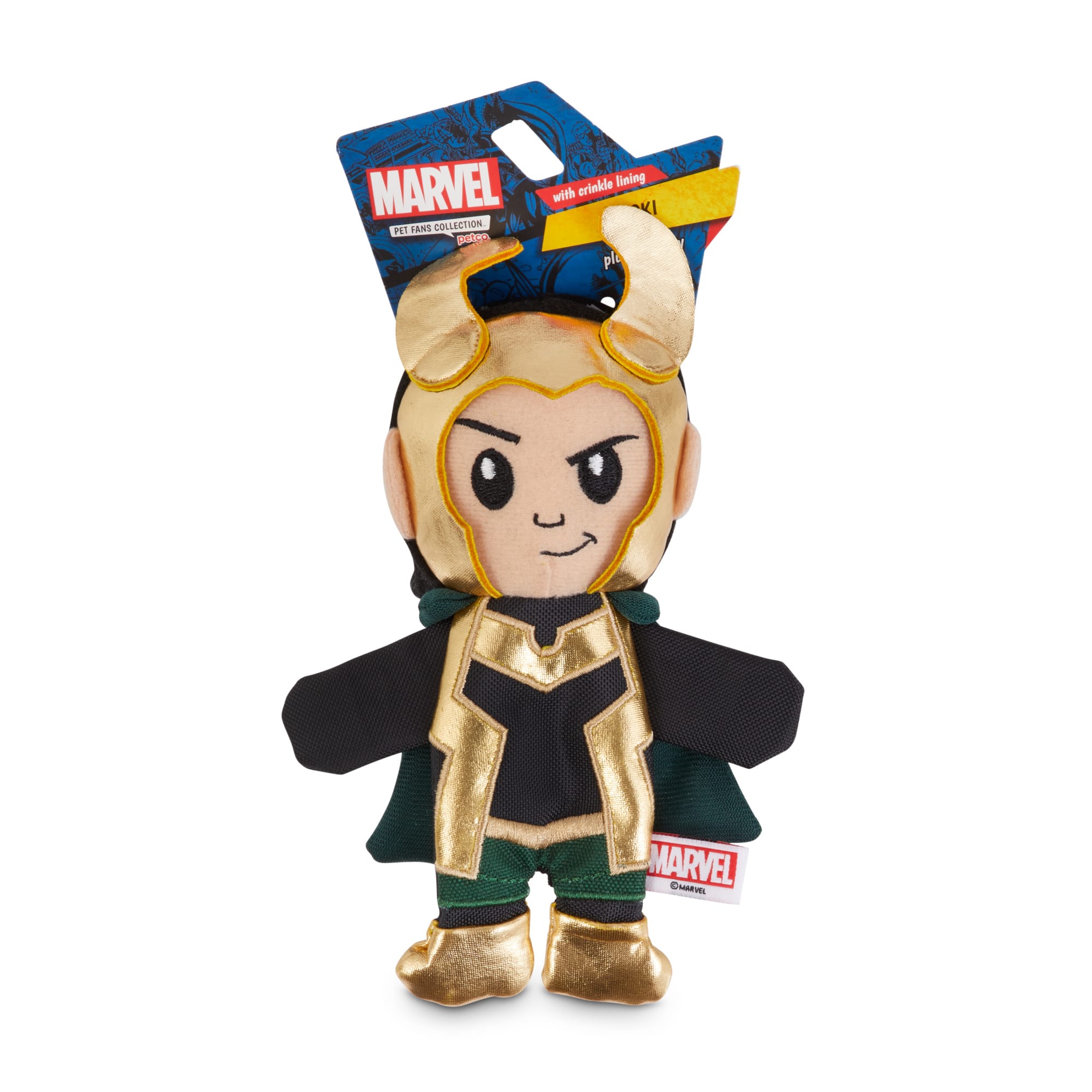 Marvel Avengers Loki Flattie Dog Toy, Small Petco