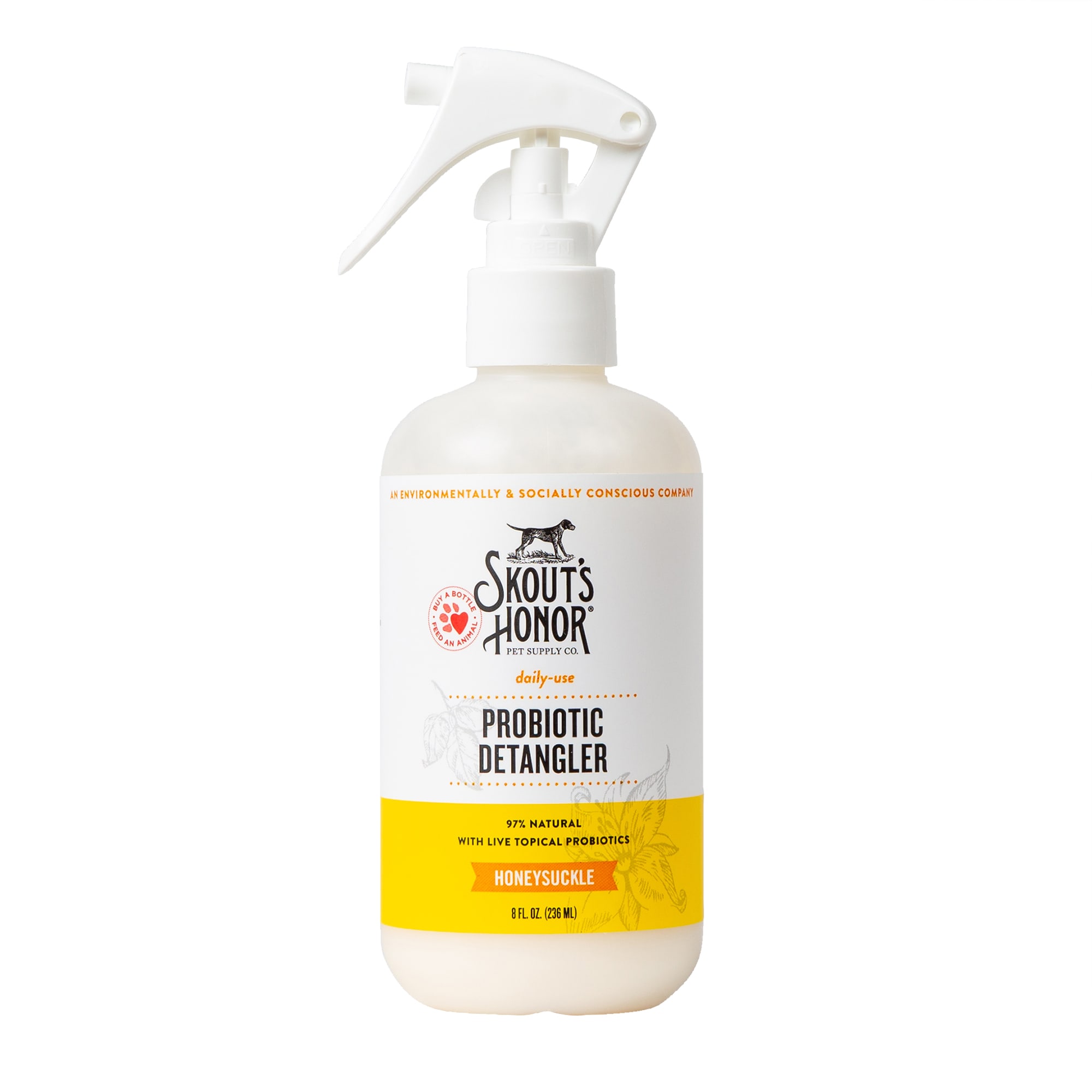 Skouts Honor Probiotic Daily Use Detangler Honeysuckle for Dogs, 8 fl. oz., 8 FZ