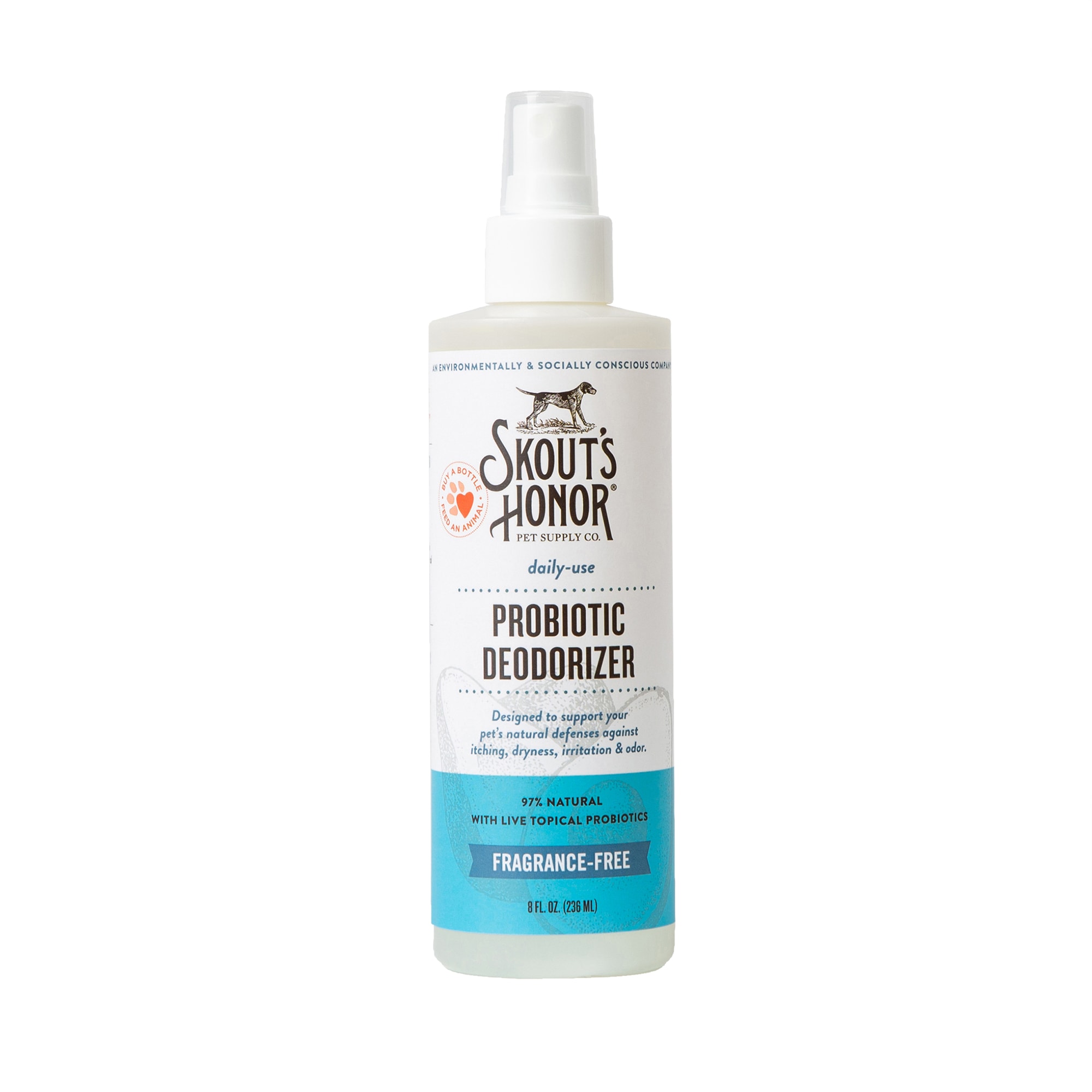Skouts Honor Probiotic Daily Use Deodorizer Unscented for Dogs, 8 fl. oz., 8 FZ