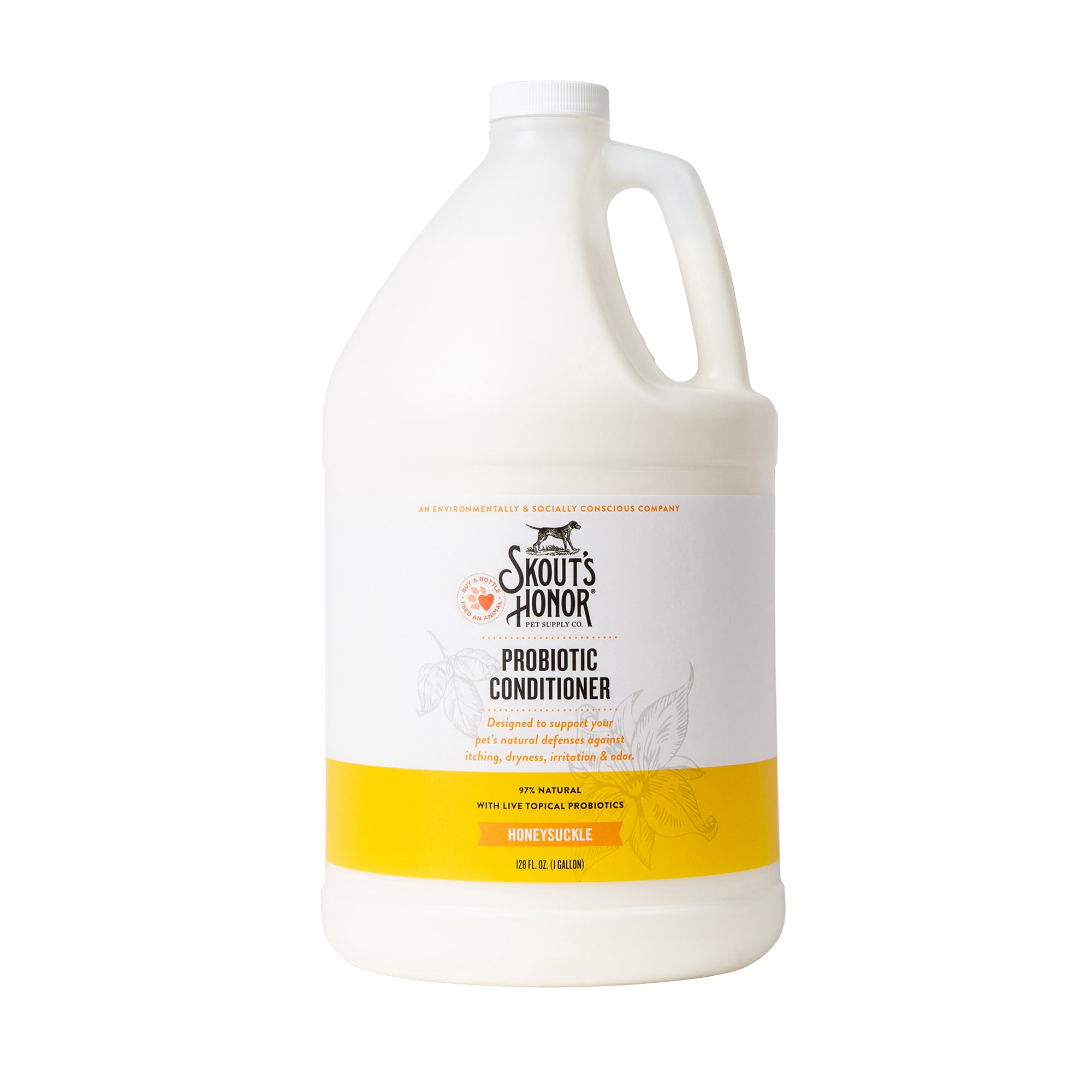 Skout's Honor Probiotic Conditioner Honeysuckle for Dogs, 128 fl. oz
